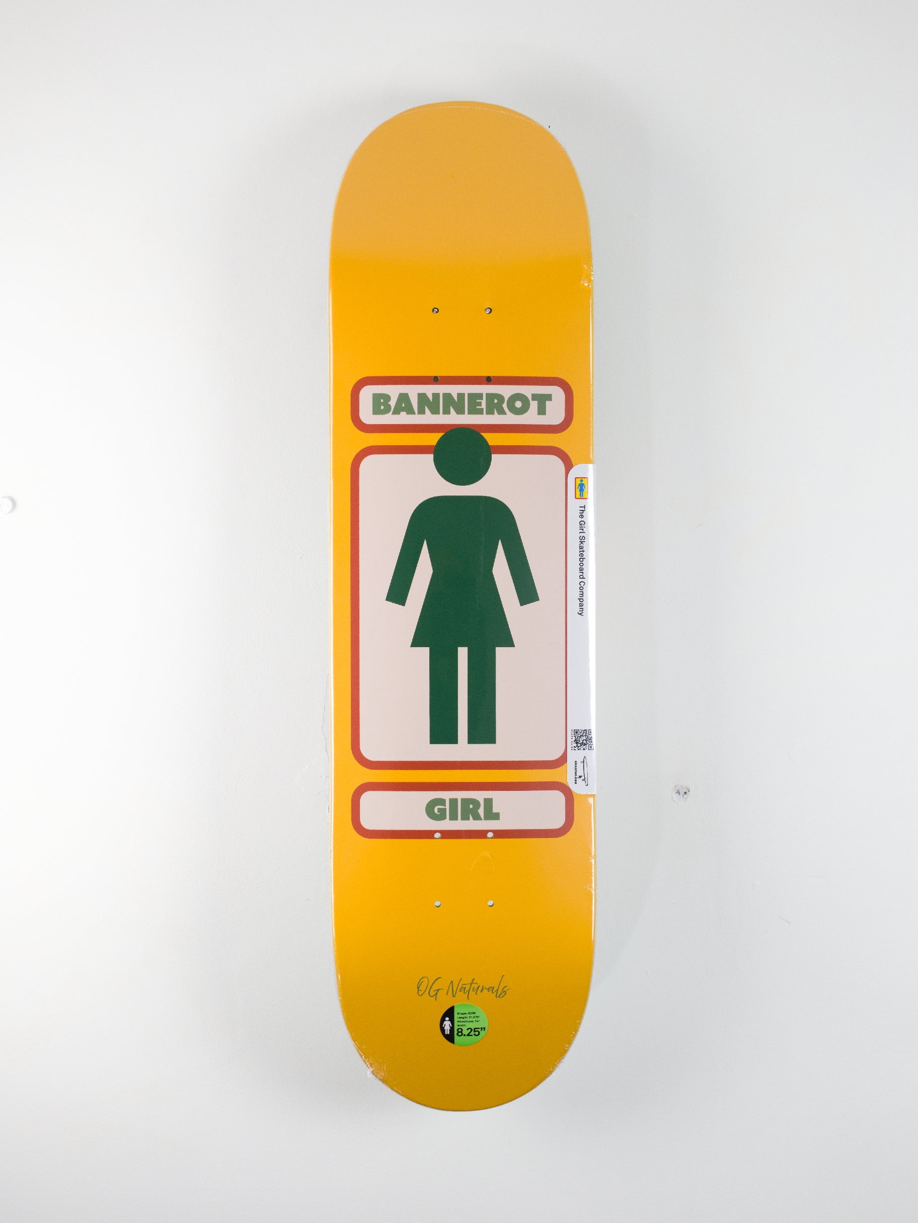 Girl skateboards - og naturals deck - simon bannerot pro skateboard - 8.25