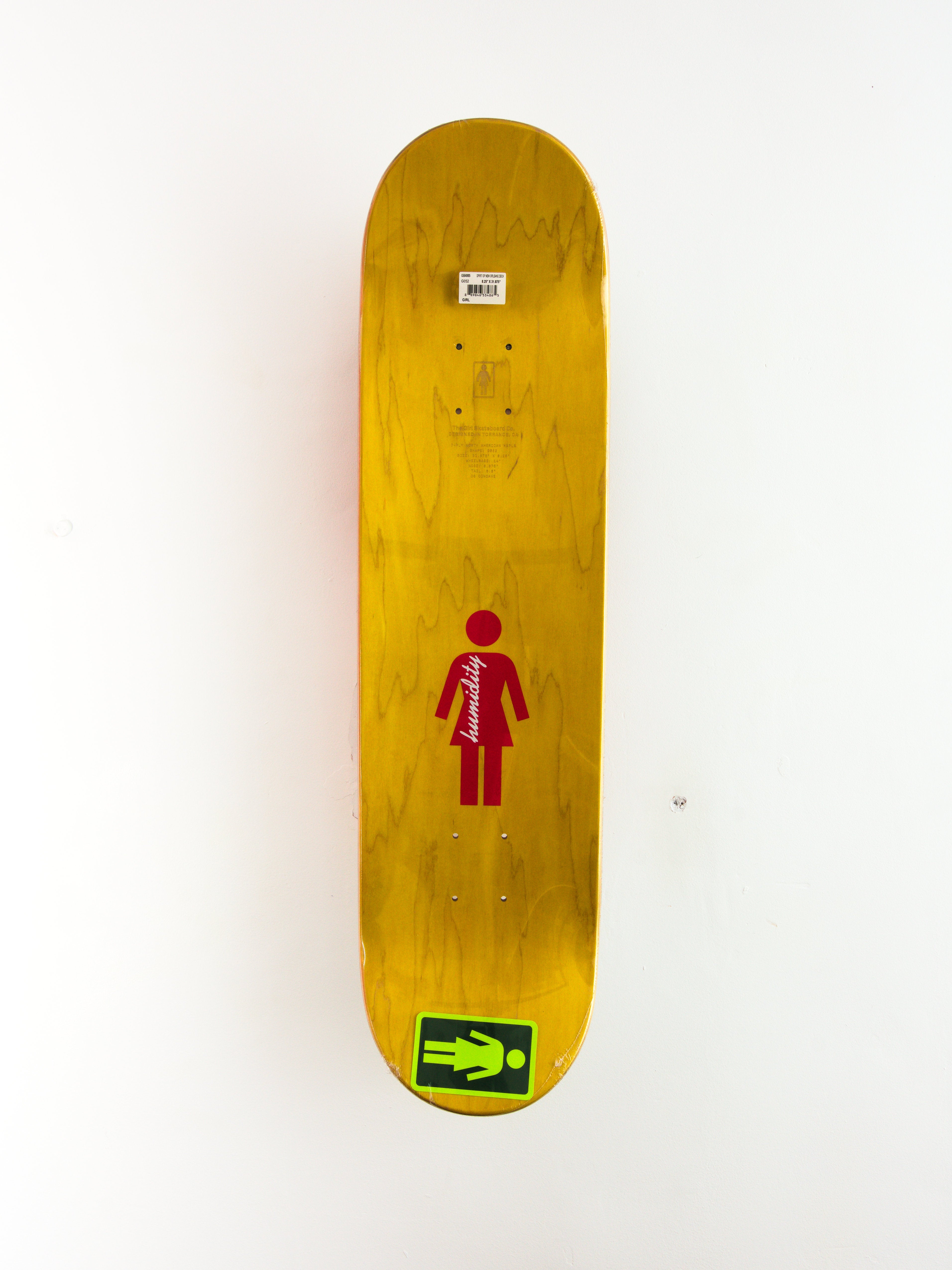 Girl skateboards - spirit of new orleans skateboard deck 8.25 red