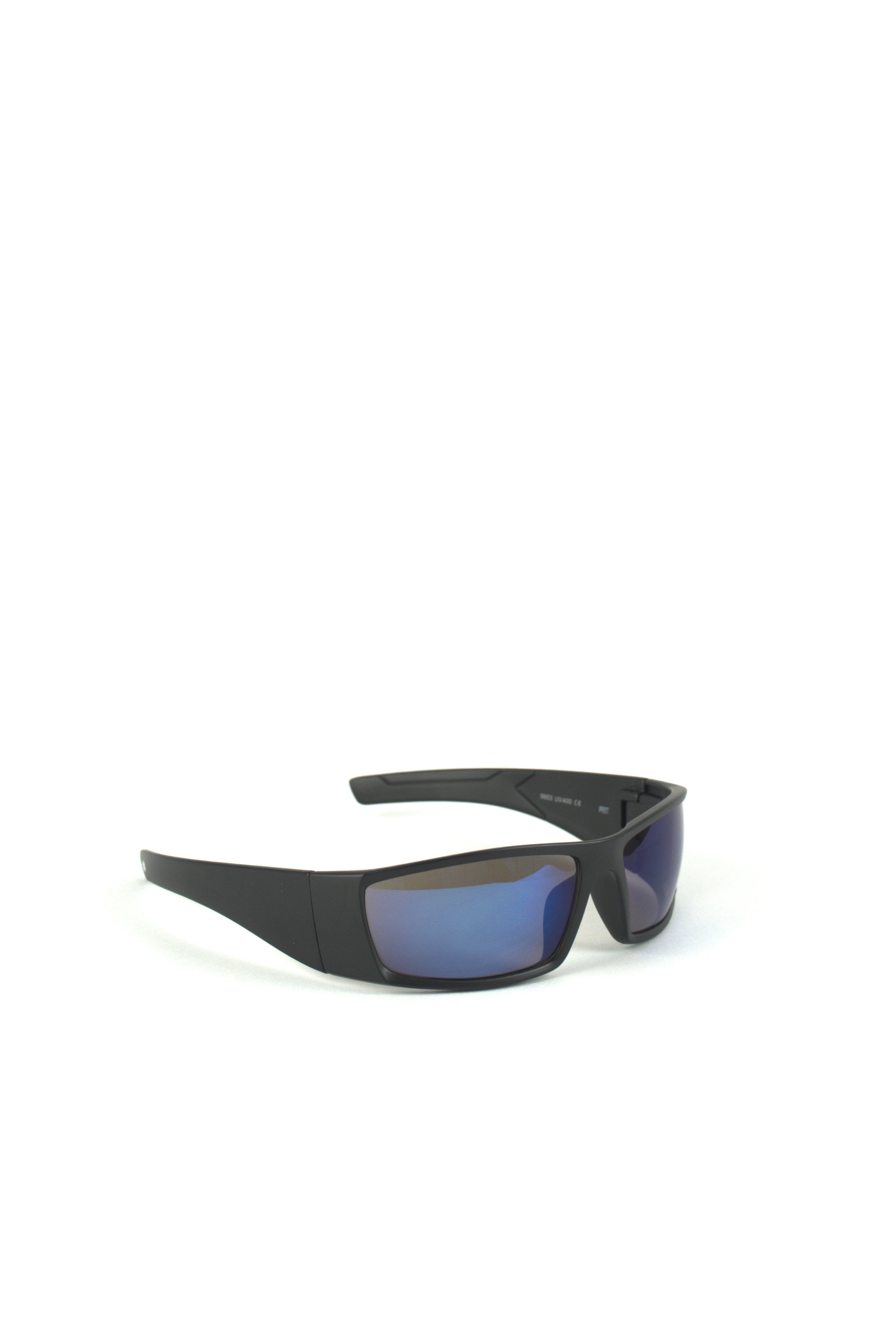 Glassy peet sun glasses polarized black / blue mirror pair black sports