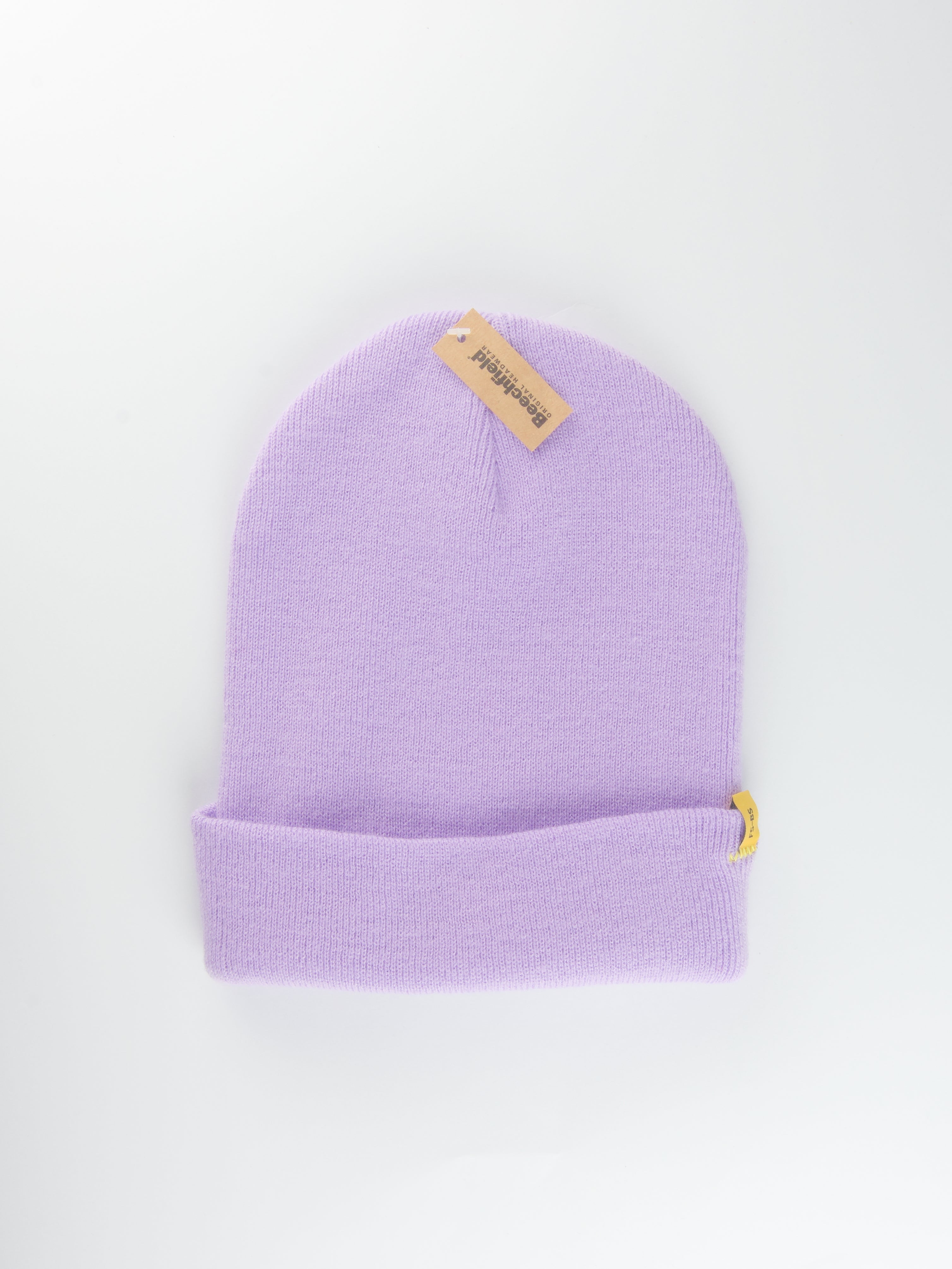 Grind supply co - diamond logo hand finished cuffed beanie - lilac / white