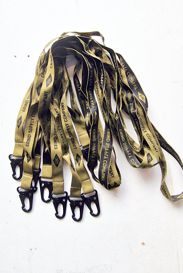 Grind supply co - gangyards - red & white shop made lanyards