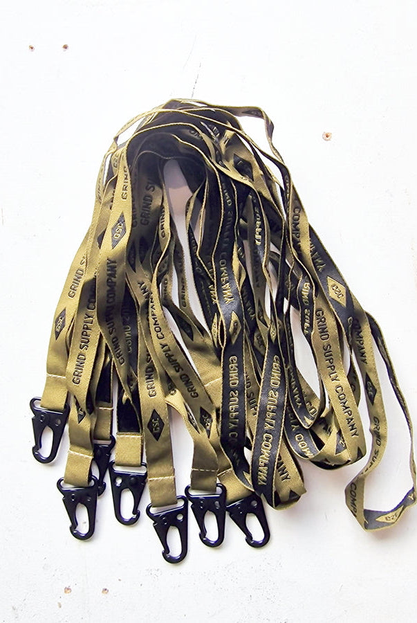 Grind supply co - gangyards - red & white shop made lanyards