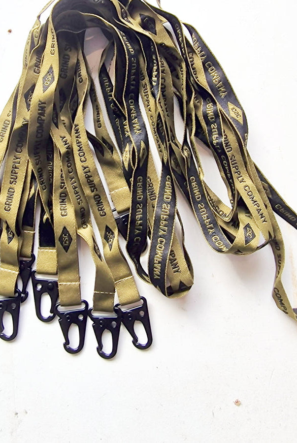 Grind supply co - gangyards - red & white shop made lanyards