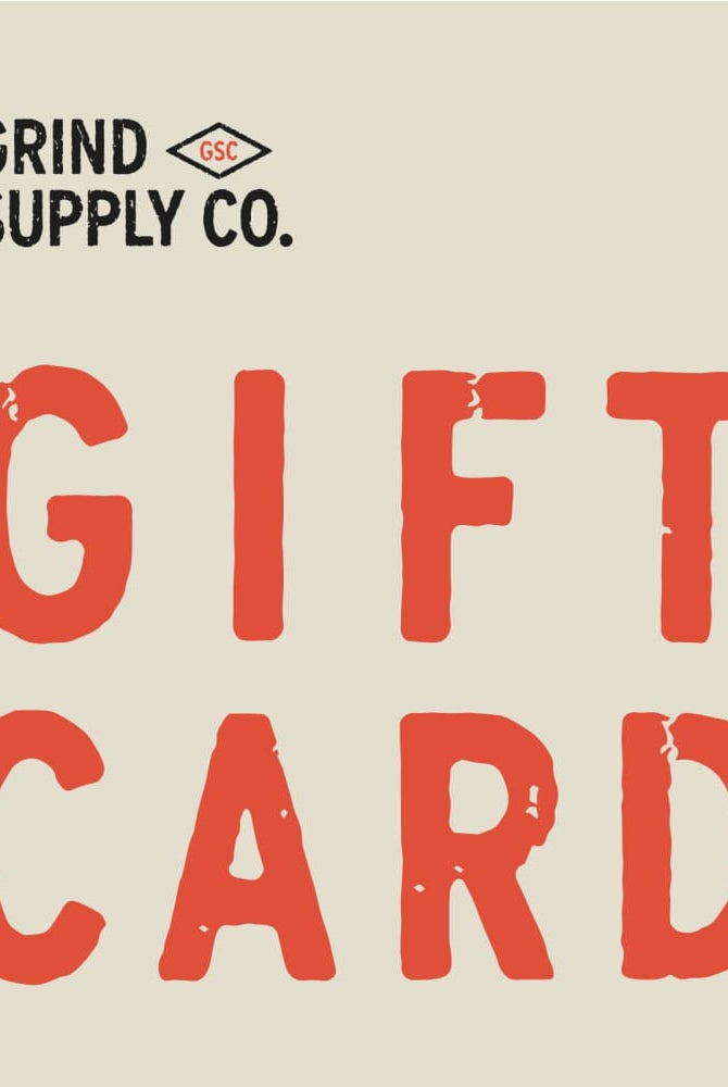Grind supply co gift cards card advertisement