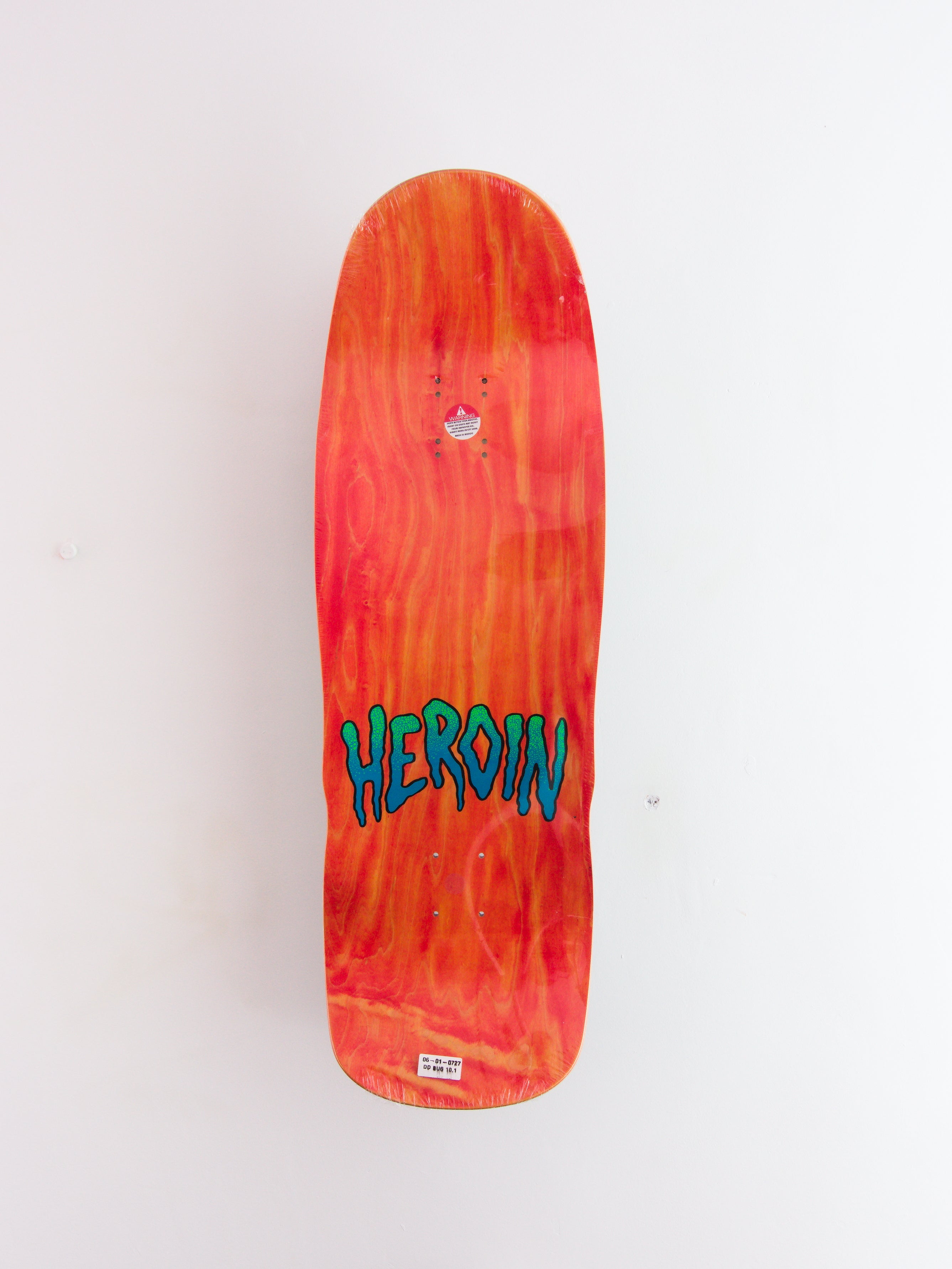 Heroin skateboards - ’bug’ dead dave pro skateboard deck - 10.10 x 32.00 14 / 14.5 blue