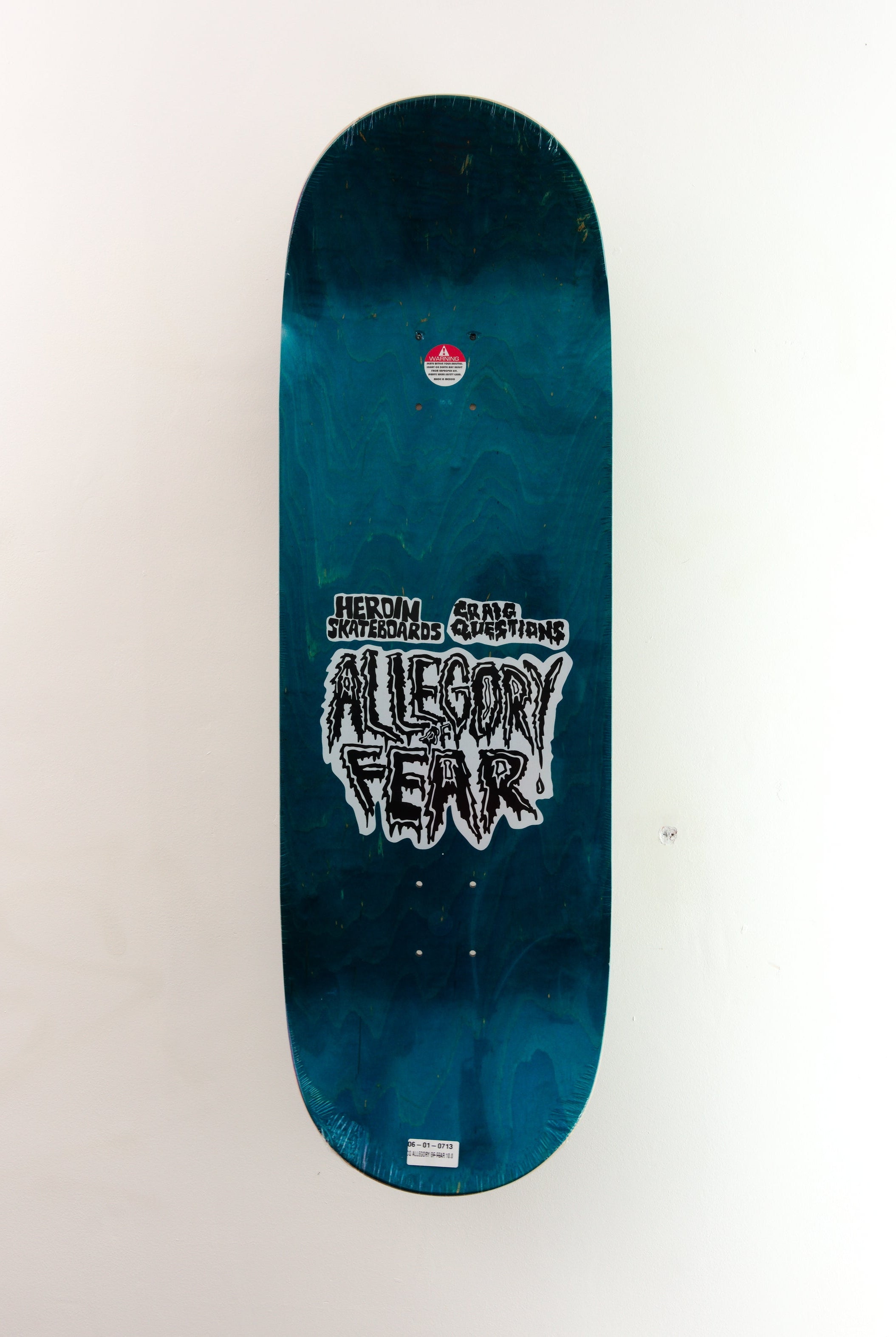 Heroin skateboards - craig questions scott ’allegory of fear’ skateboard deck - 10.00 x 32.25 14.25