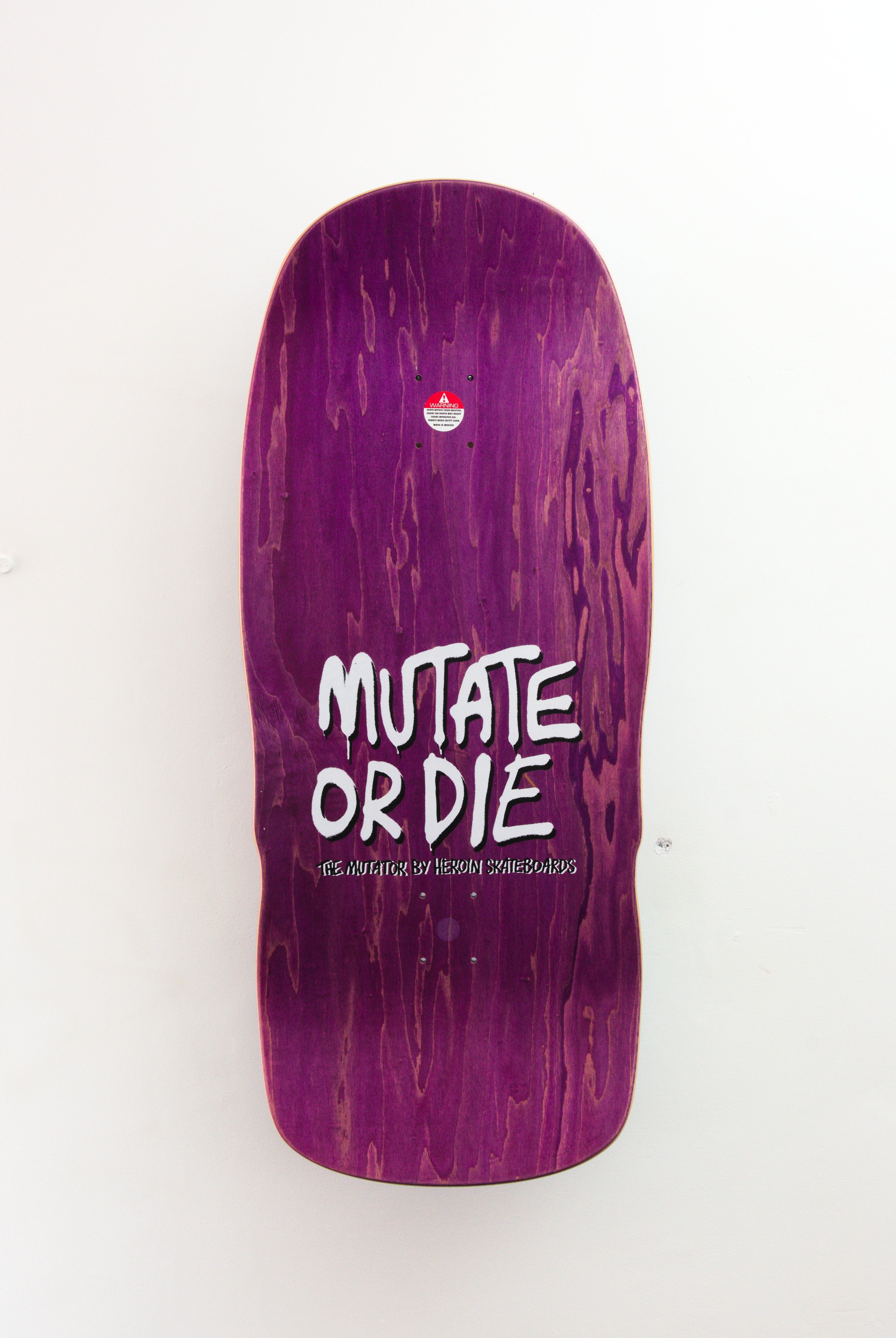 Heroin skateboards - ’mutator’ extra wide boi skateboard deck - 13’’ behemoth shape purple skateboard deck
