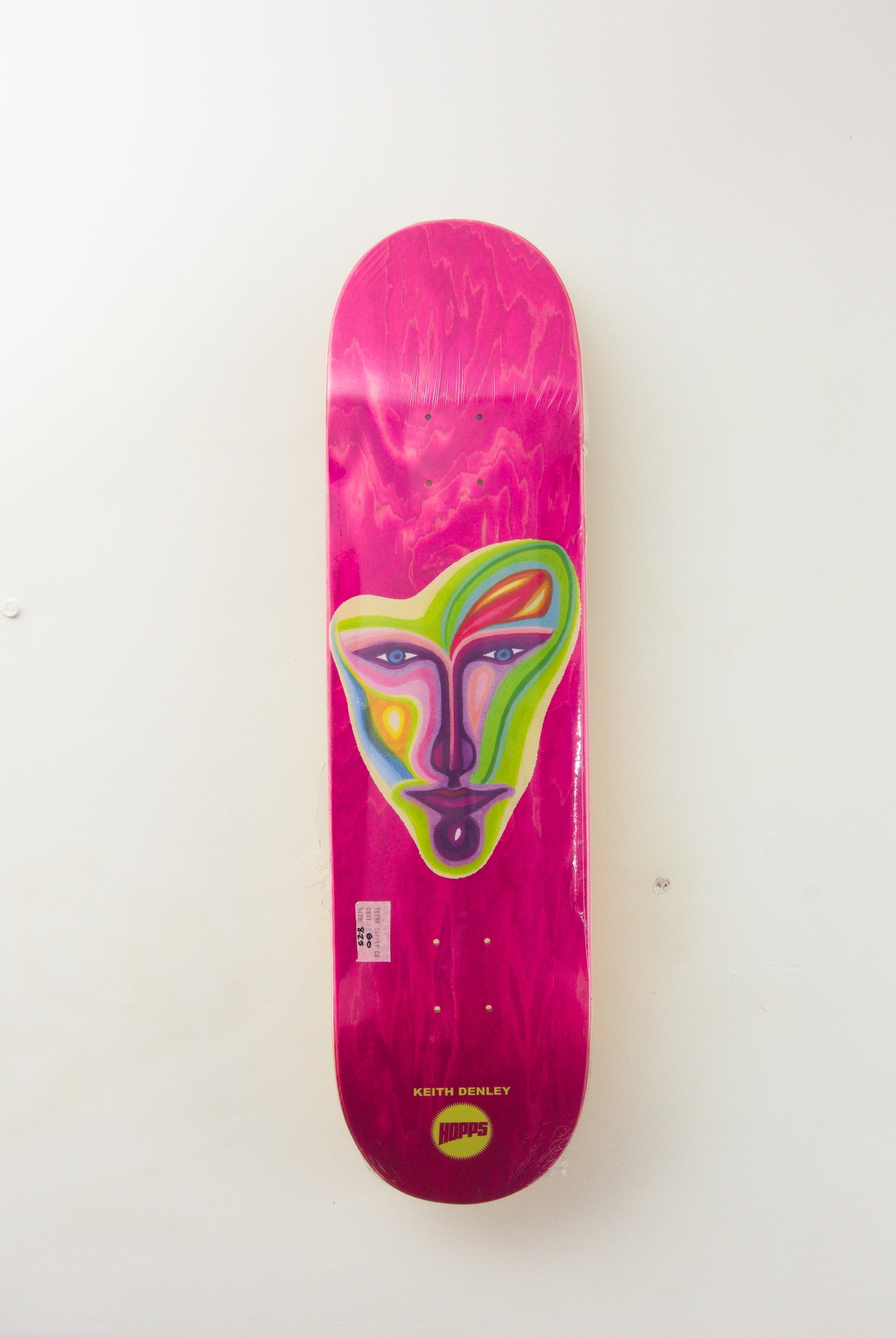 Hopps - ’artist’ keith denely pro skateboard deck - jen traub artist series - 8.25 - hot pink
