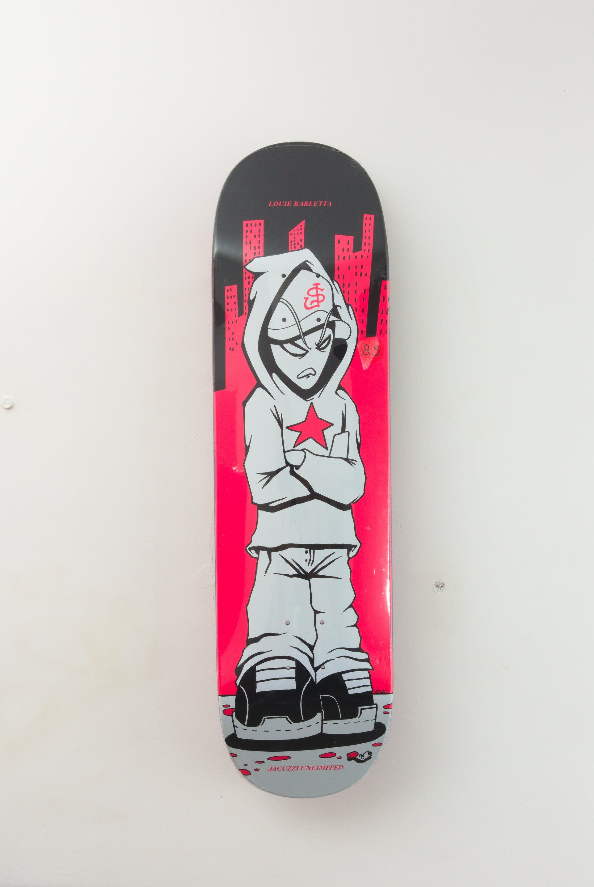 Jacuzzi unlimited - ’408’ louie barletta pro skateboard deck - 8.50 red/purple