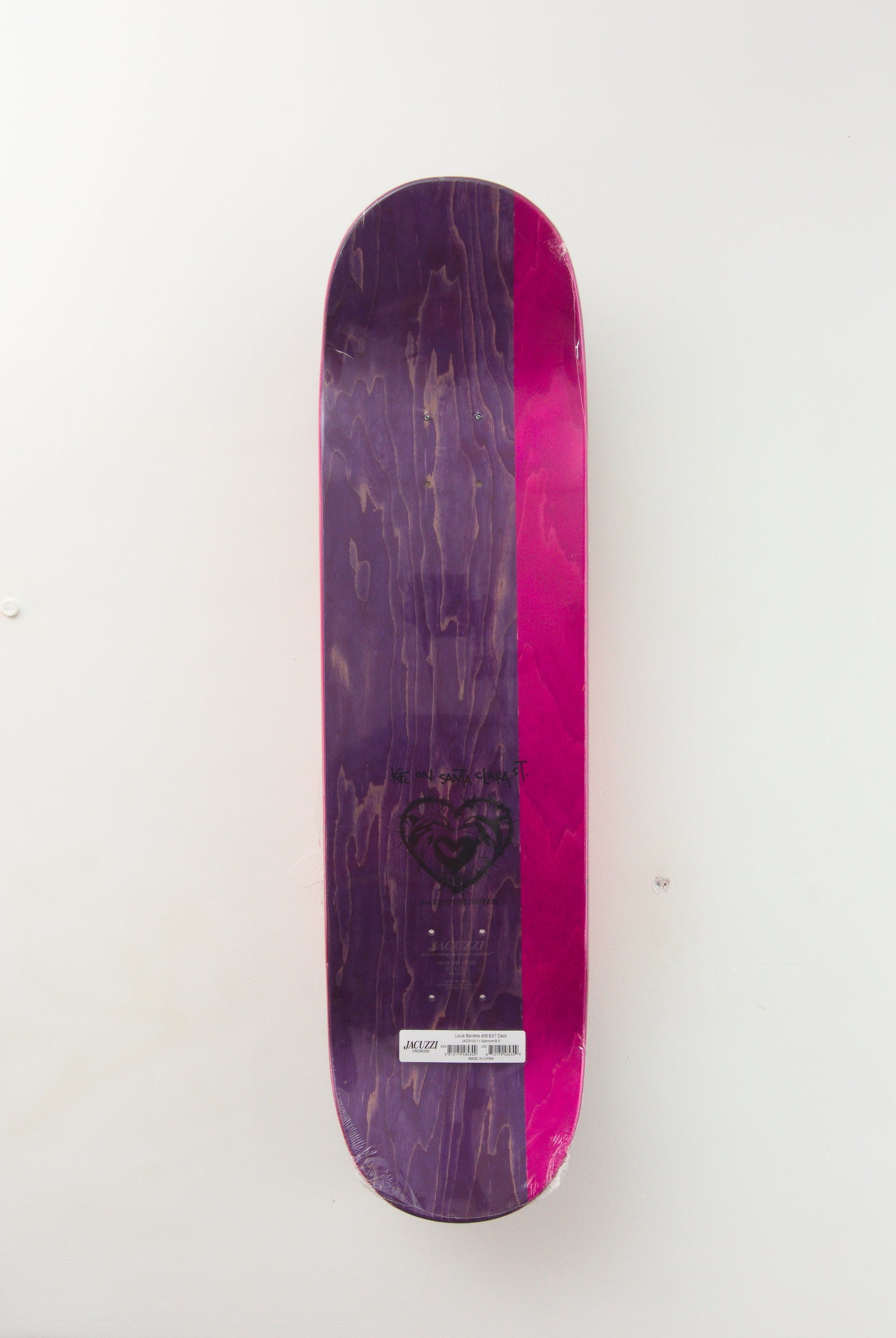 Jacuzzi unlimited - ’408’ louie barletta pro skateboard deck - 8.50 red/purple