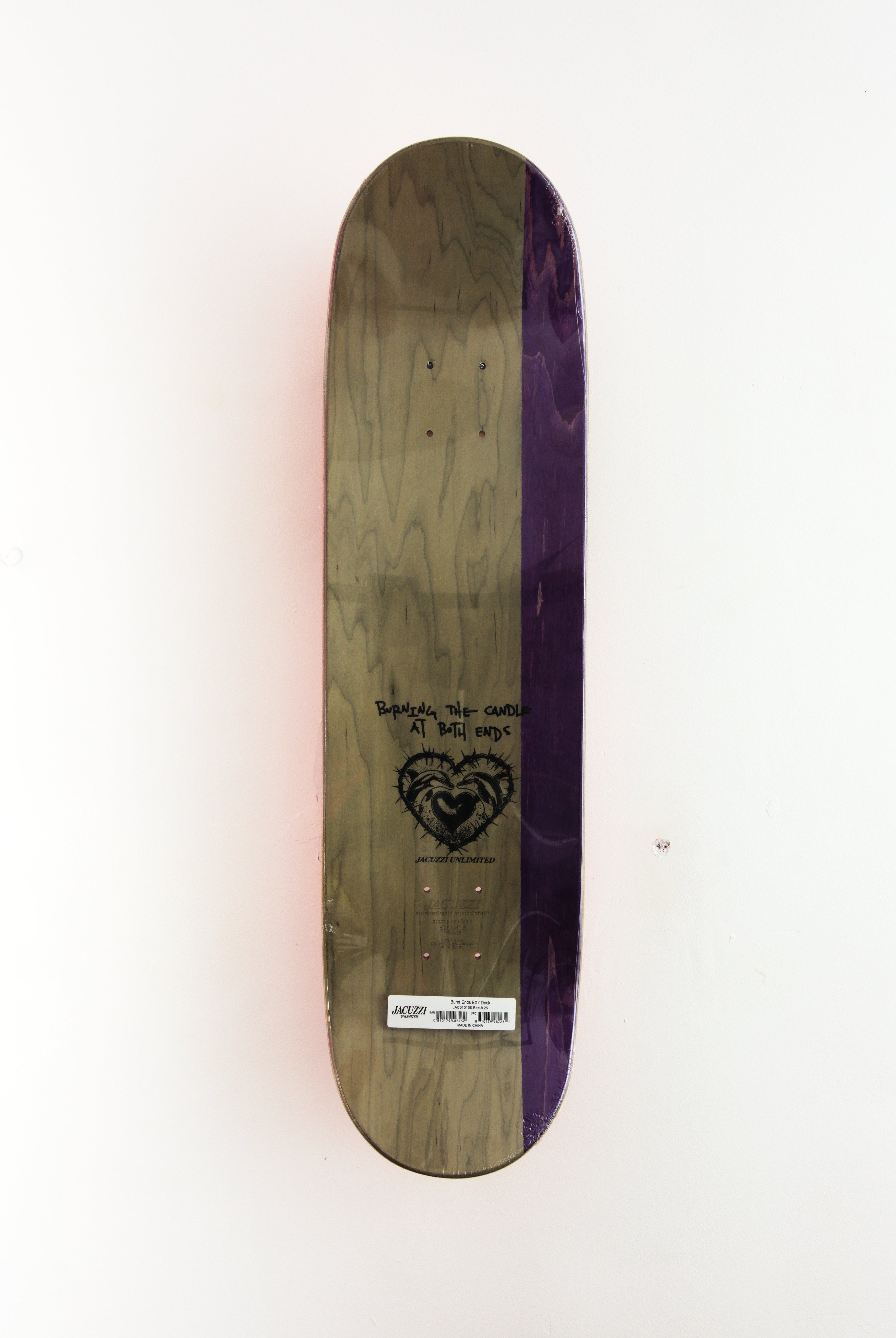 Jacuzzi unlimited - ’burnt ends’ skateboard deck - 8.25 red