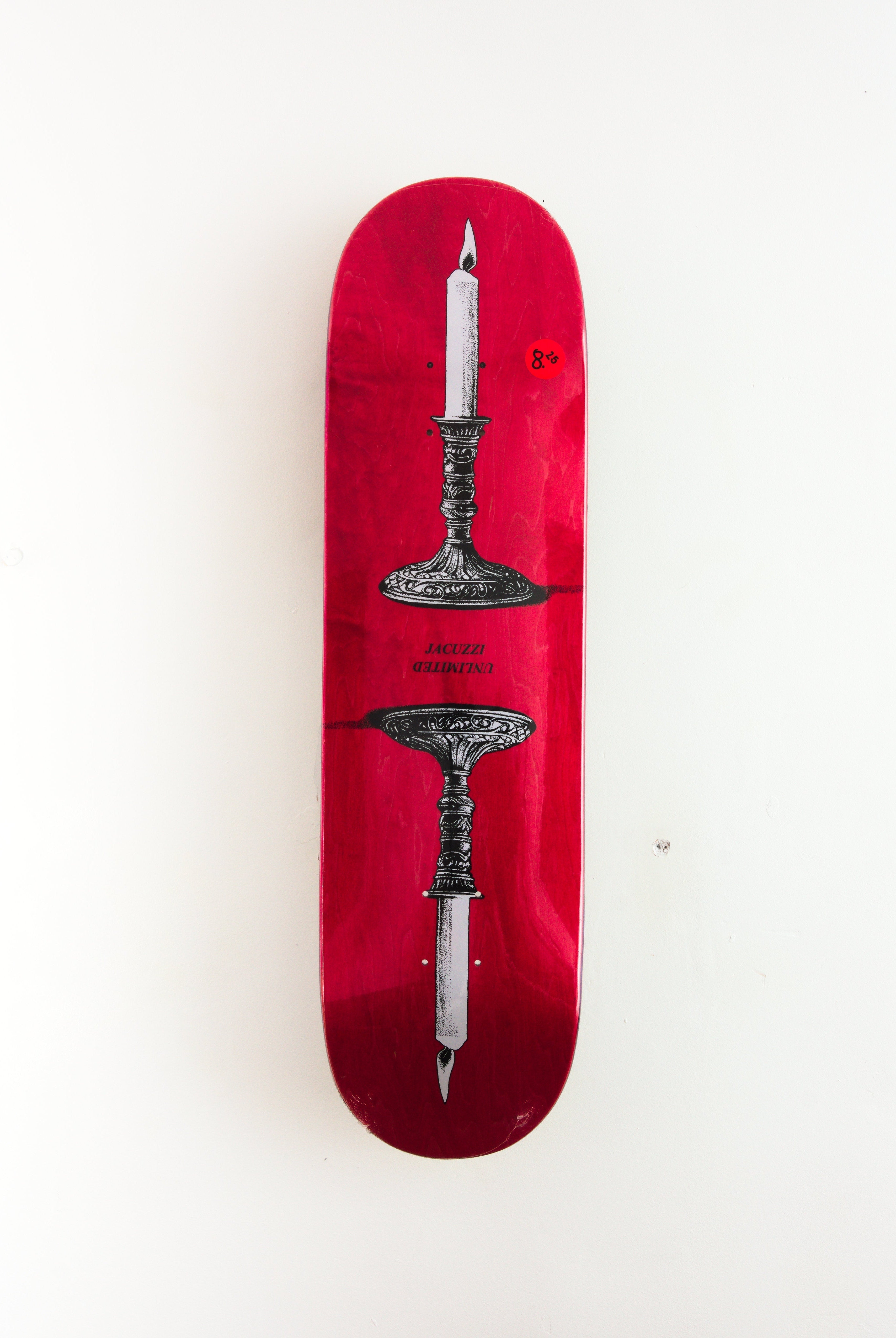 Jacuzzi unlimited - ’burnt ends’ skateboard deck - 8.25 red