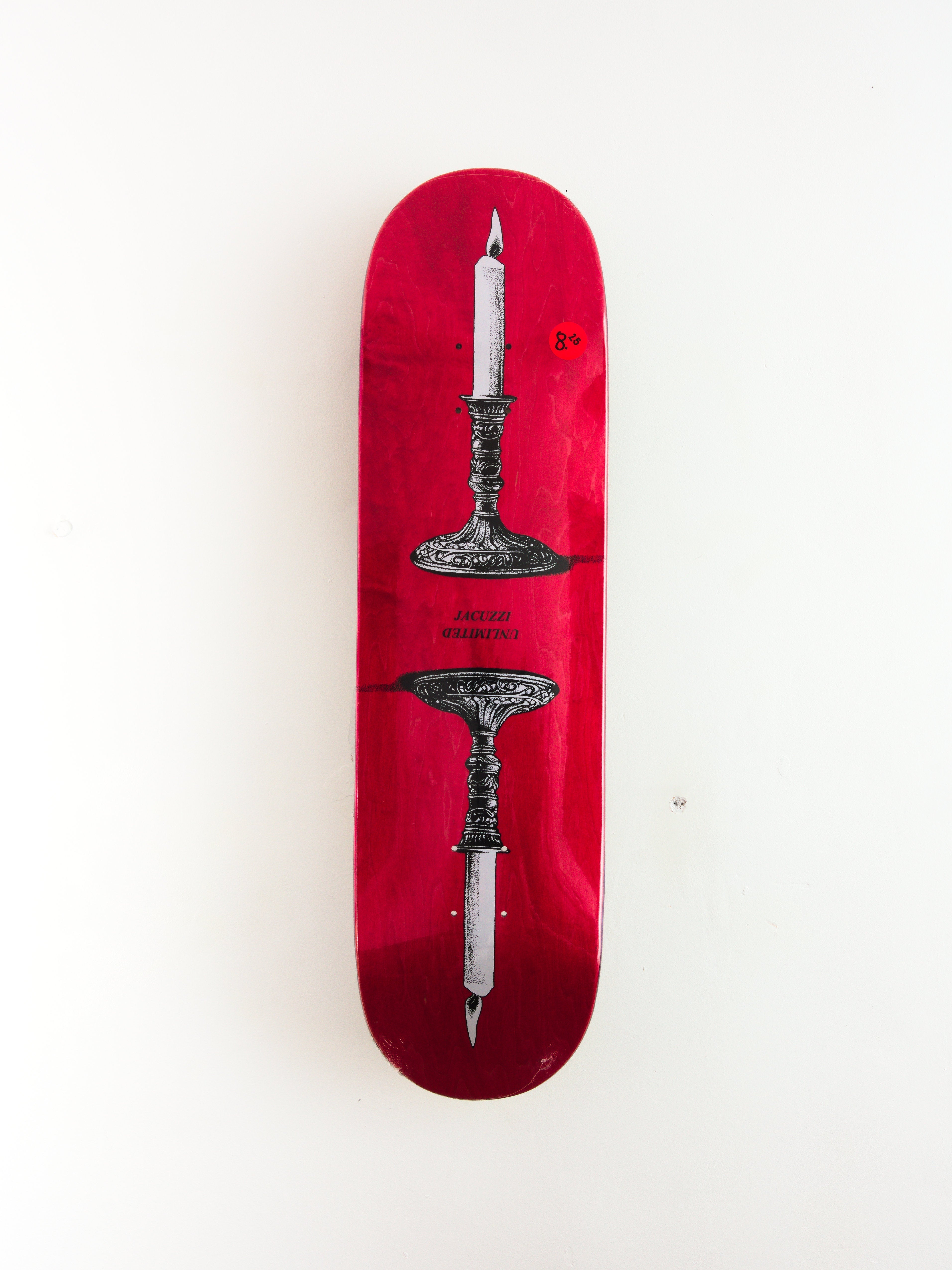 Jacuzzi unlimited - ’burnt ends’ skateboard deck - 8.25 red