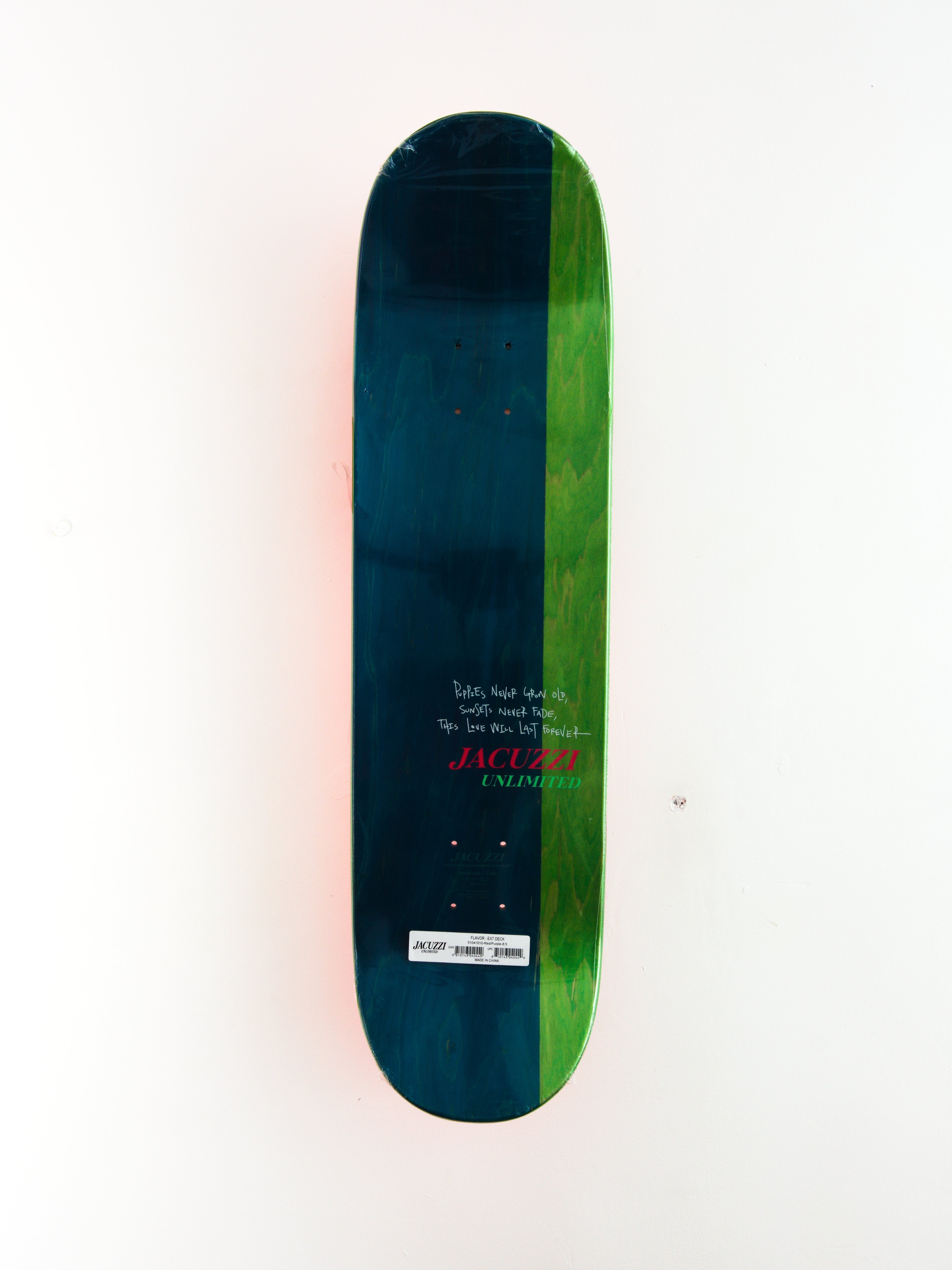 Jacuzzi unlimited - flavour skateboard deck - 7.75 red/purple