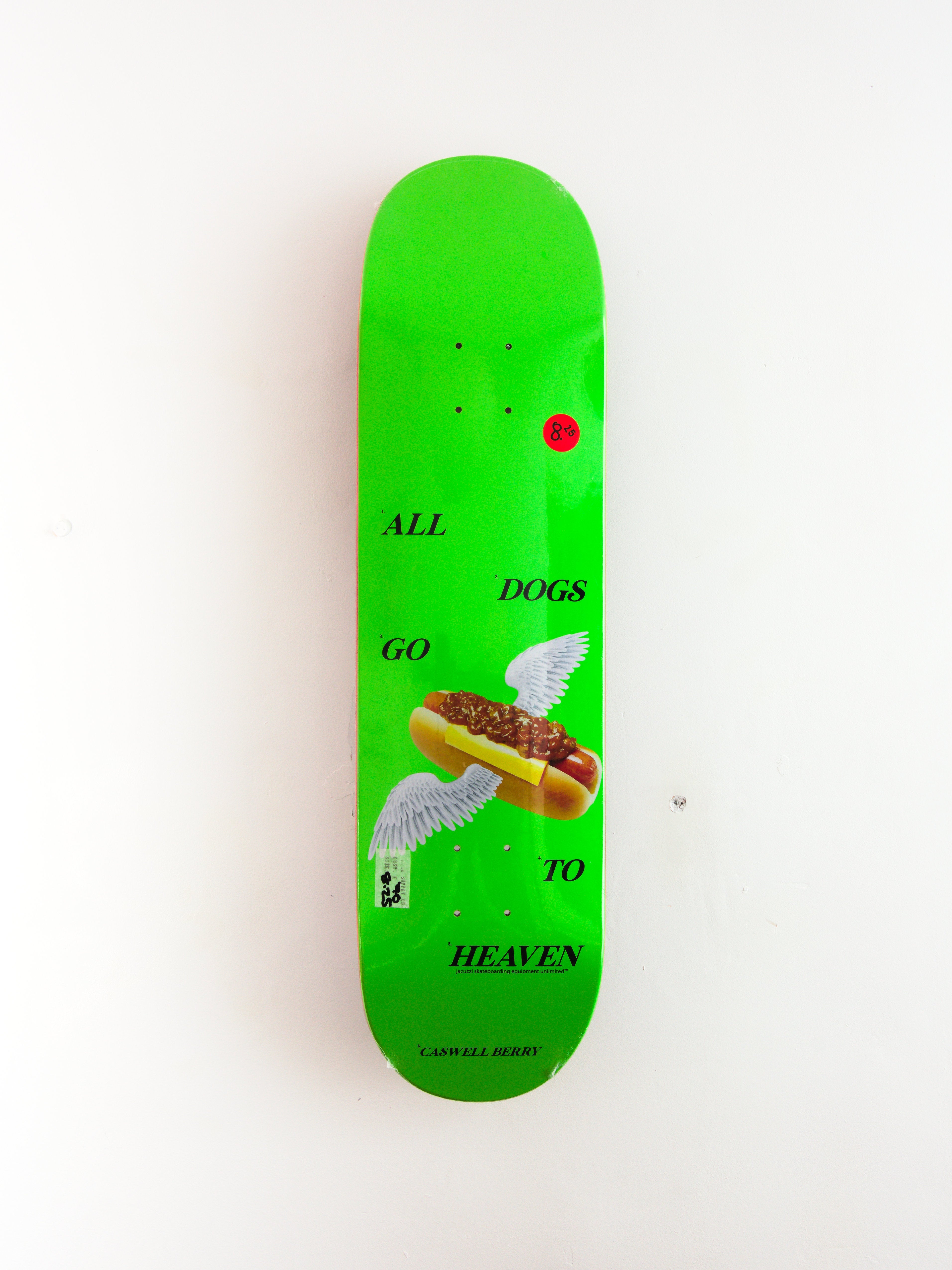 Jacuzzi unlimited - ’hot dog heaven’ caswell berry pro skateboard deck - 8.25 green