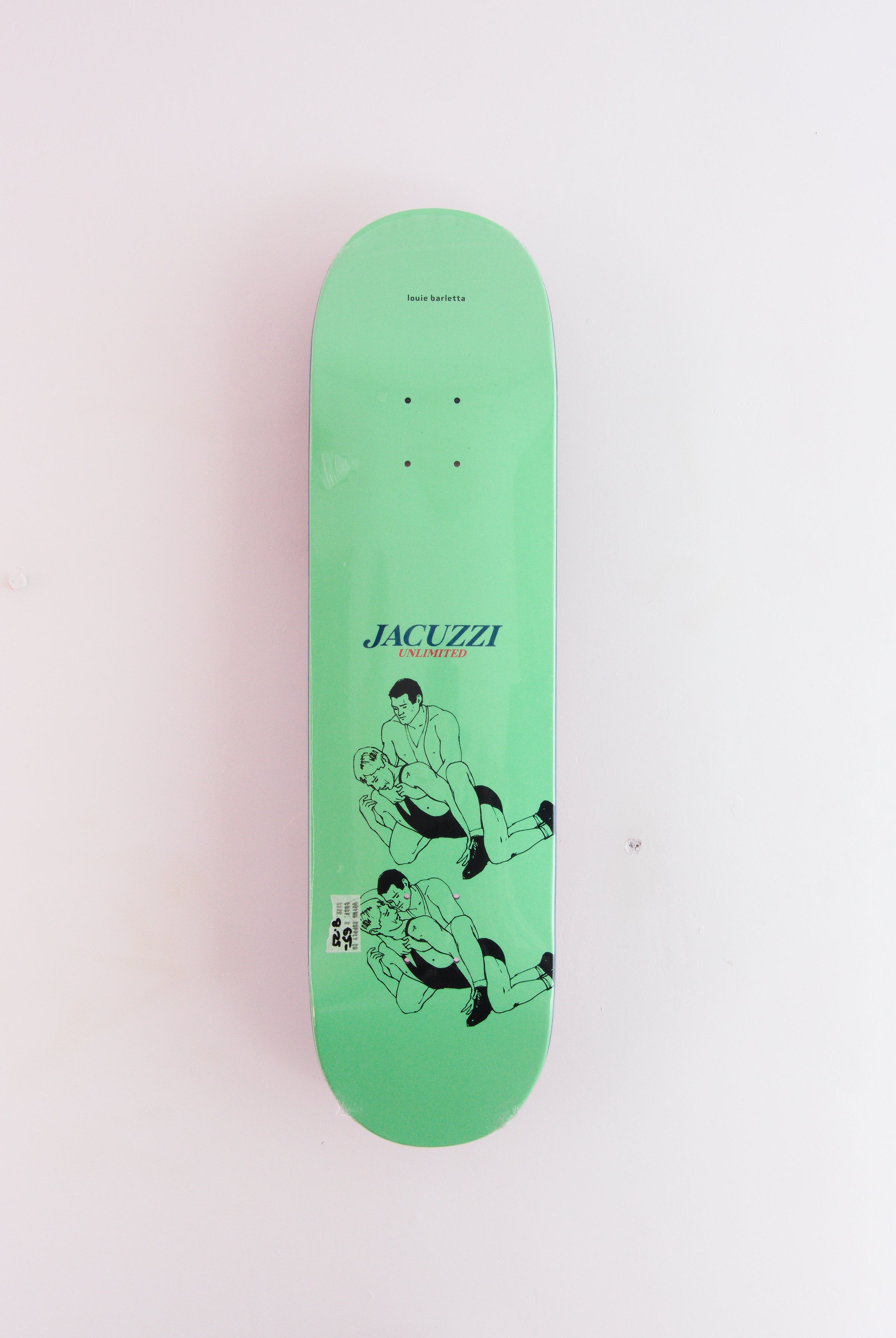 Jacuzzi unlimited - ’state champ’ louis barletta pro skateboard deck - 8.25 light teal