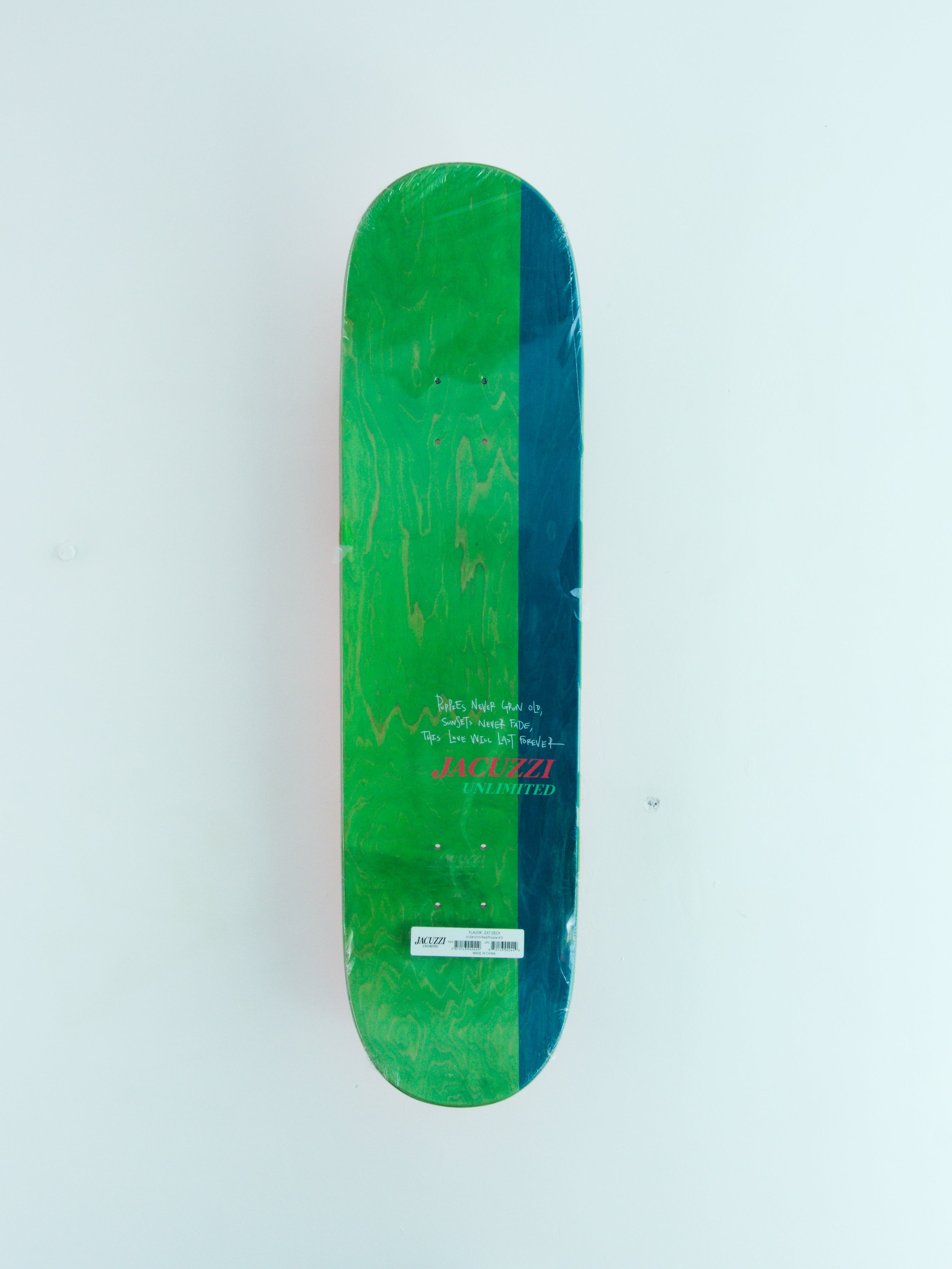 Jacuzzi unlimited ’the musical’ skateboard deck 8.375 white