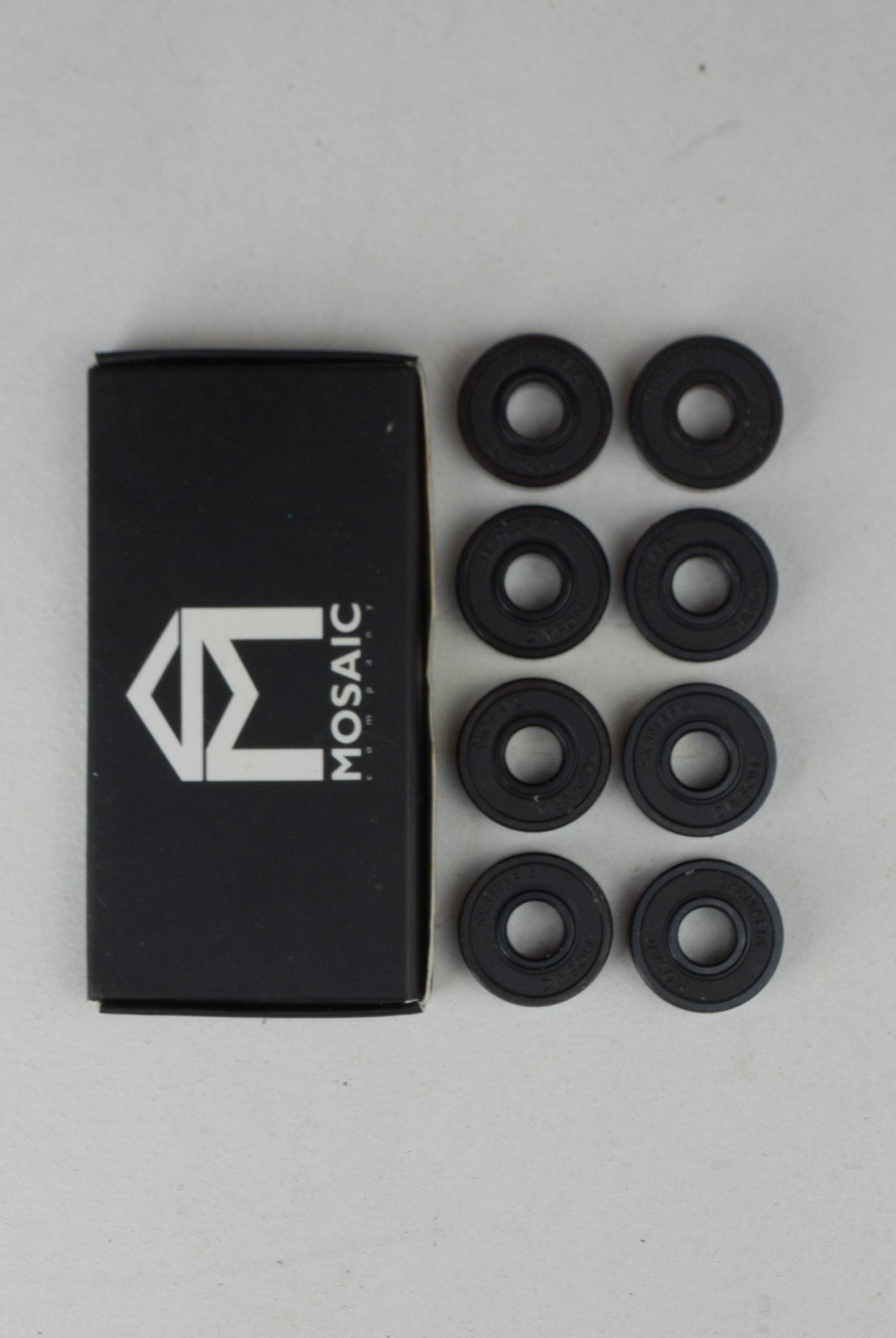 Mosaic x sk8mafia skateboard bearings black black box mosaiclogo