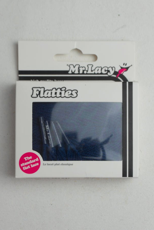 Mr lacy flatties navy blue 120 cm packaged set mrlacy