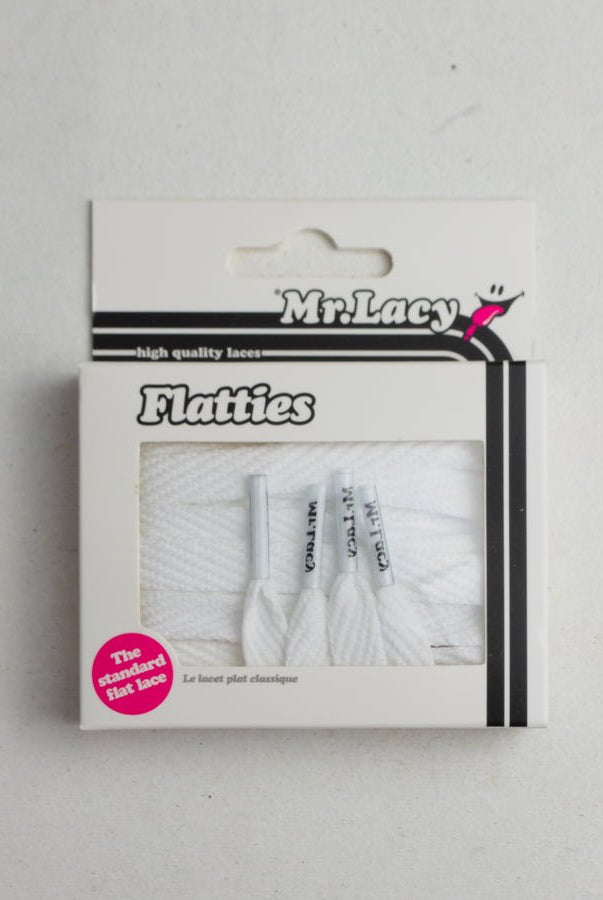 Mr lacy - flatties - white - 130cm package mr lacy