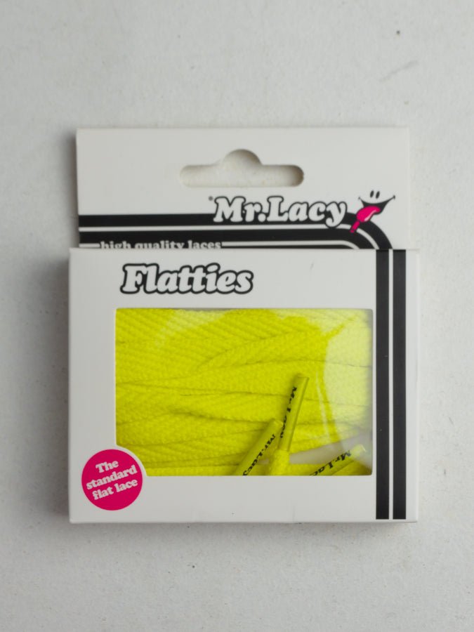 Mr Lacy - Flatties Yellow Laces Fast Shipping Grind Supply Co Online Skateboard Shop