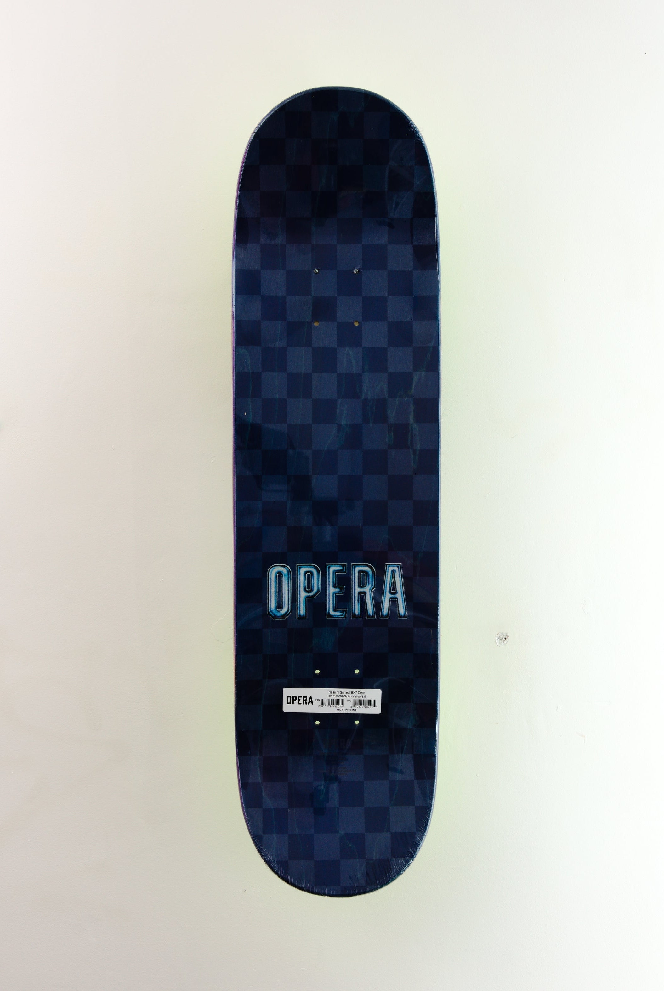 Opera skateboards - ’surreal’ nassim lachhab pro skateboad deck - 8.50 x 32.20 neon yellow