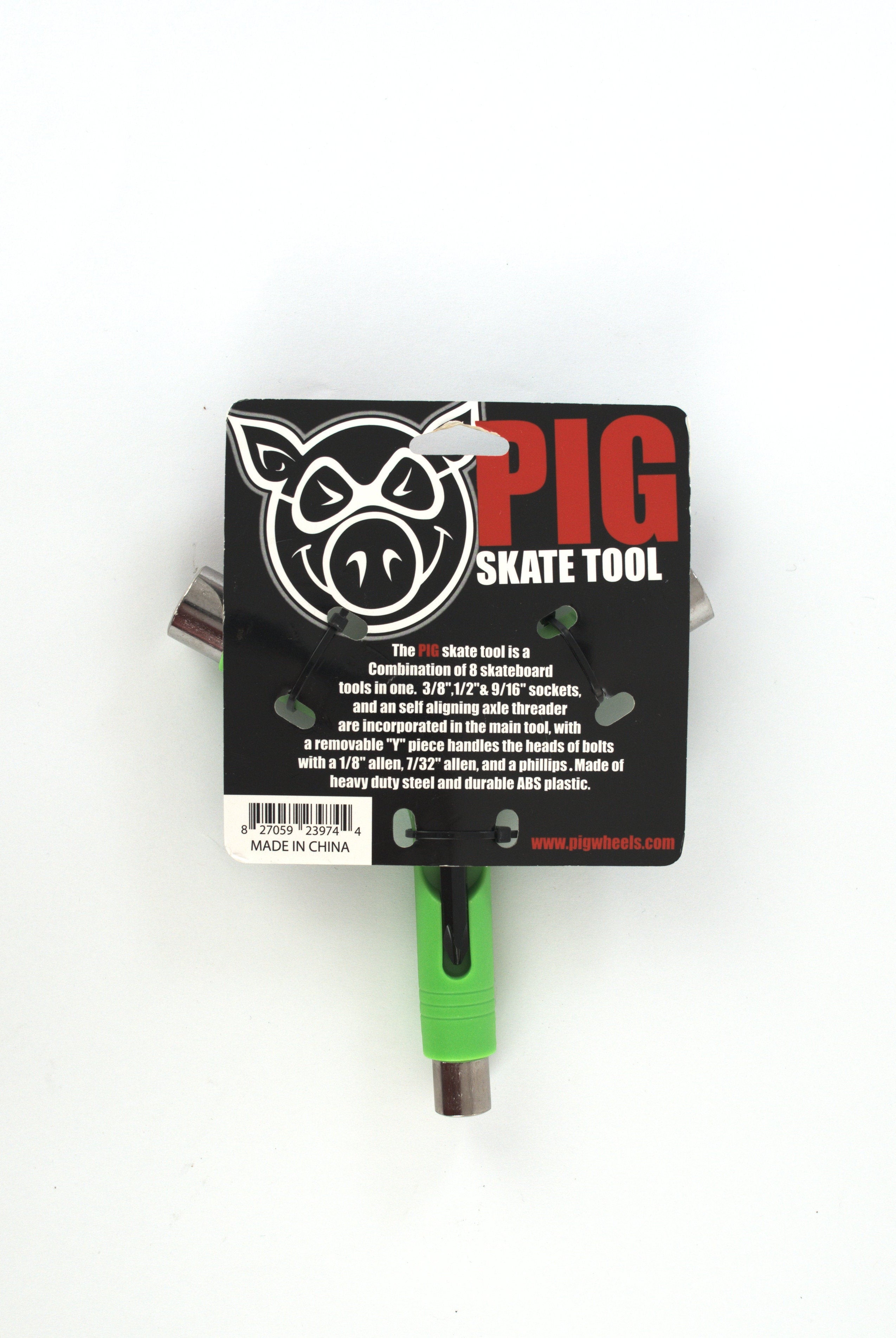 Pig wheels pg multi tool green grind supply online skateboard shop skateboard tool green