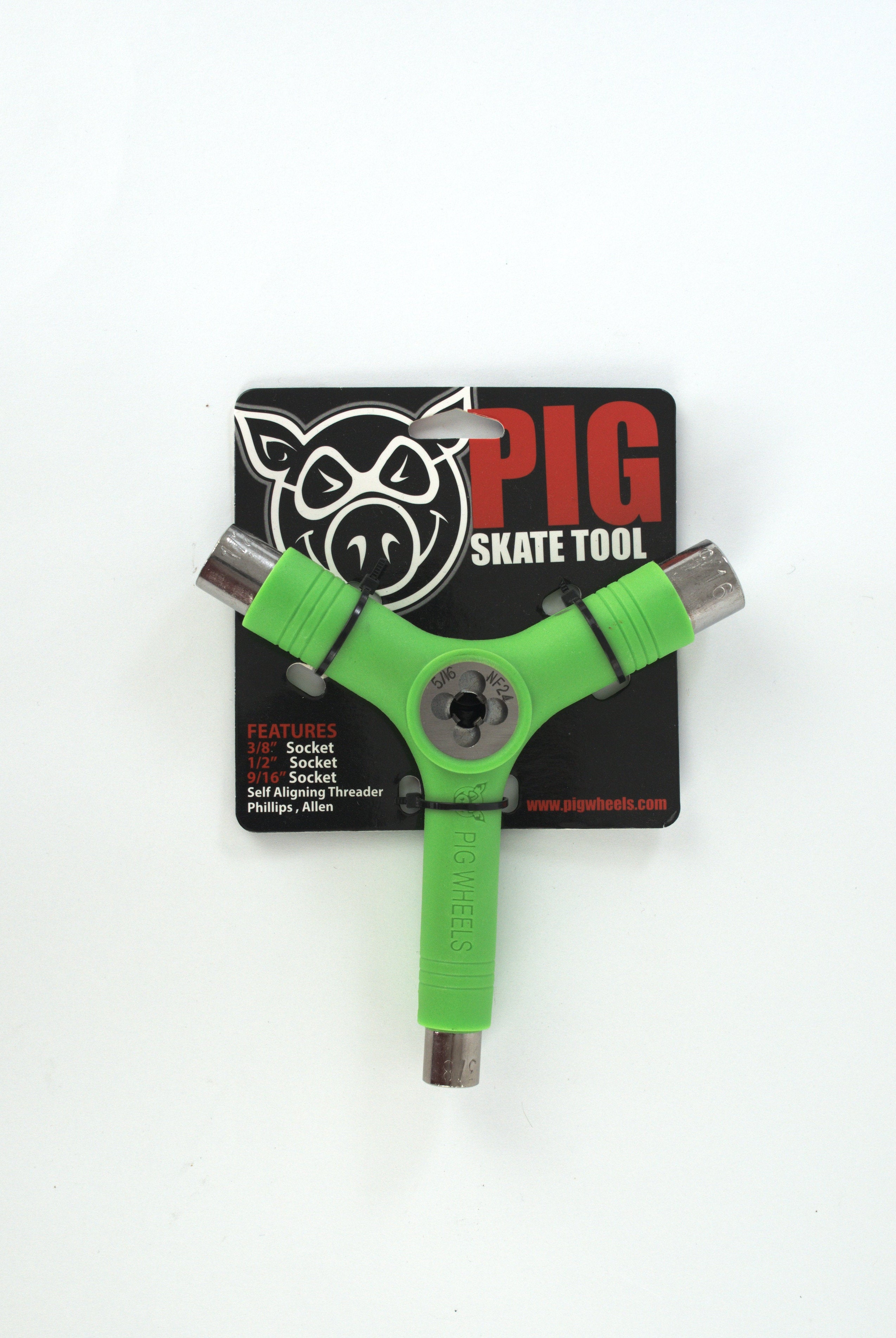 Pig wheels pg multi tool green grind supply online skateboard shop green y shaped skateboard