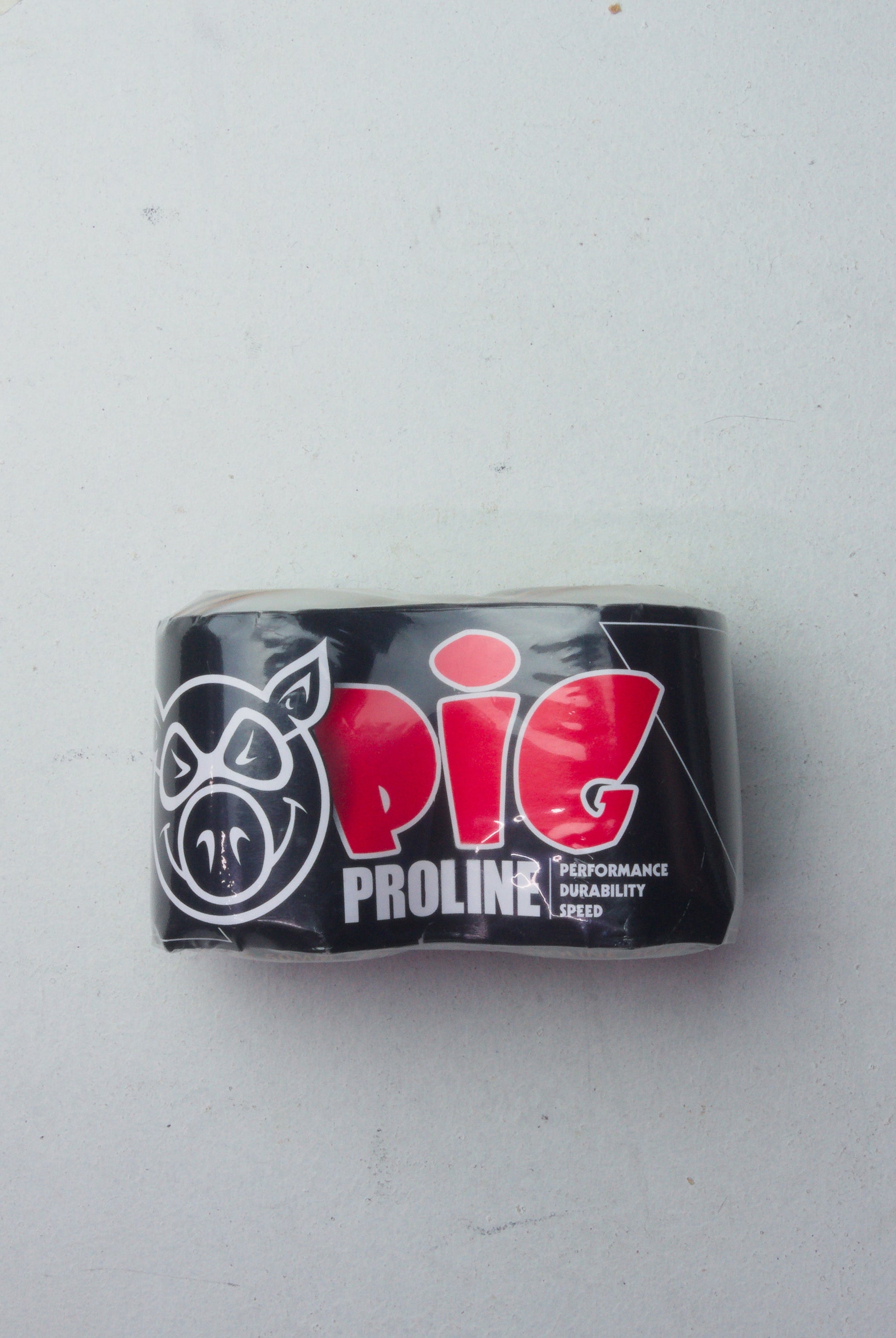 Pig wheels proline skateboard 101a 50mm black skateboard red