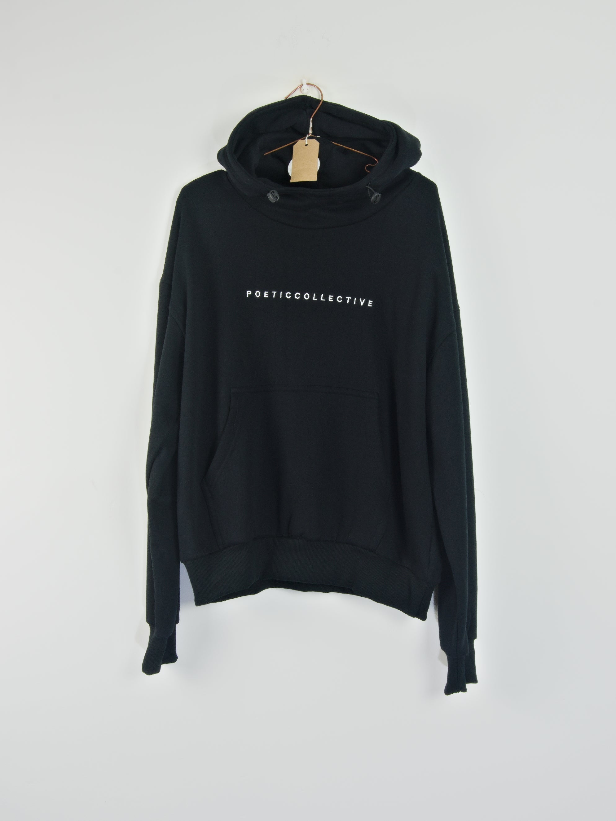 Poetic collective - ninja hoodie - heavyweight organic cotton - black