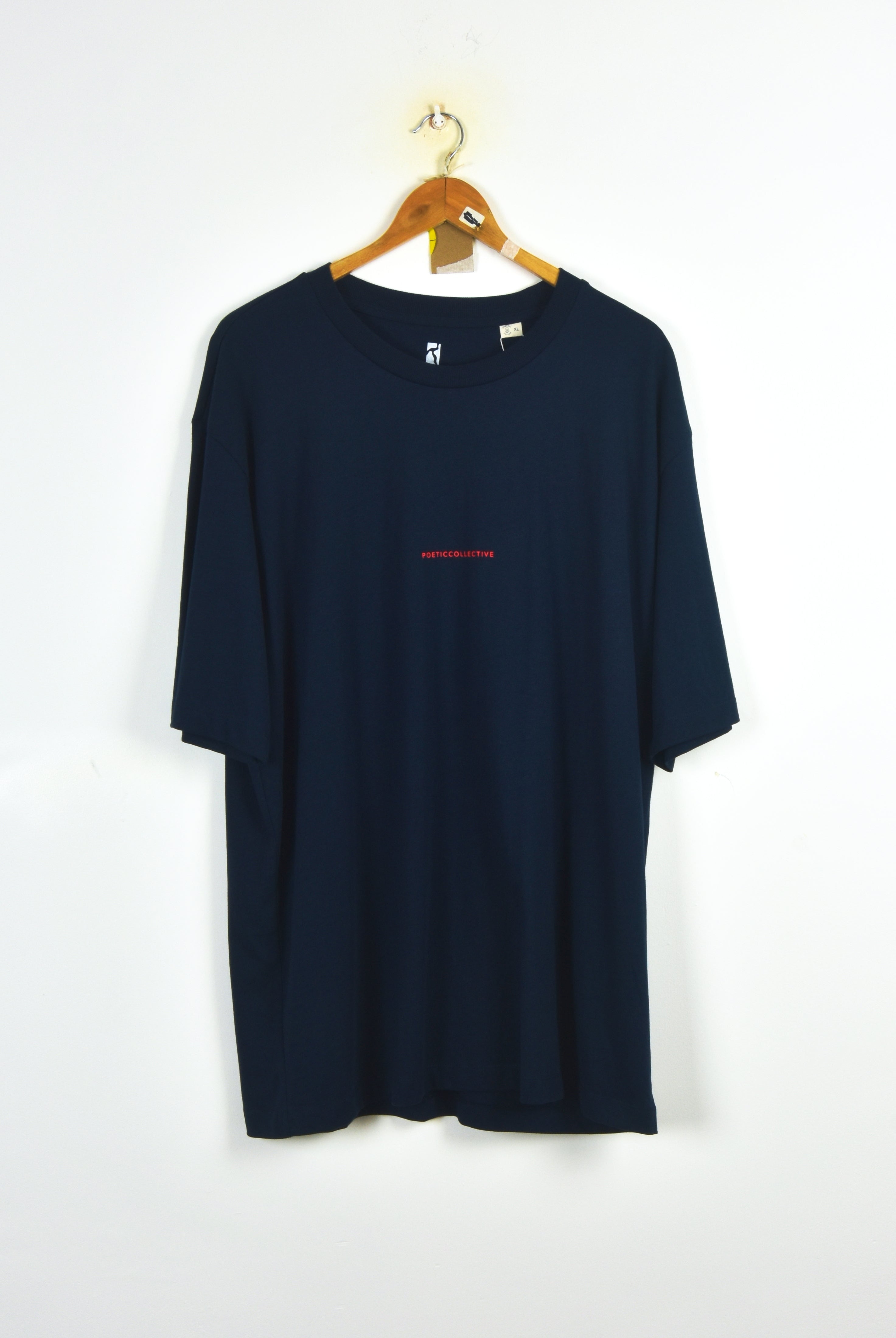 M poetic collective - poem tee - navy blue medium last one plain navy blue