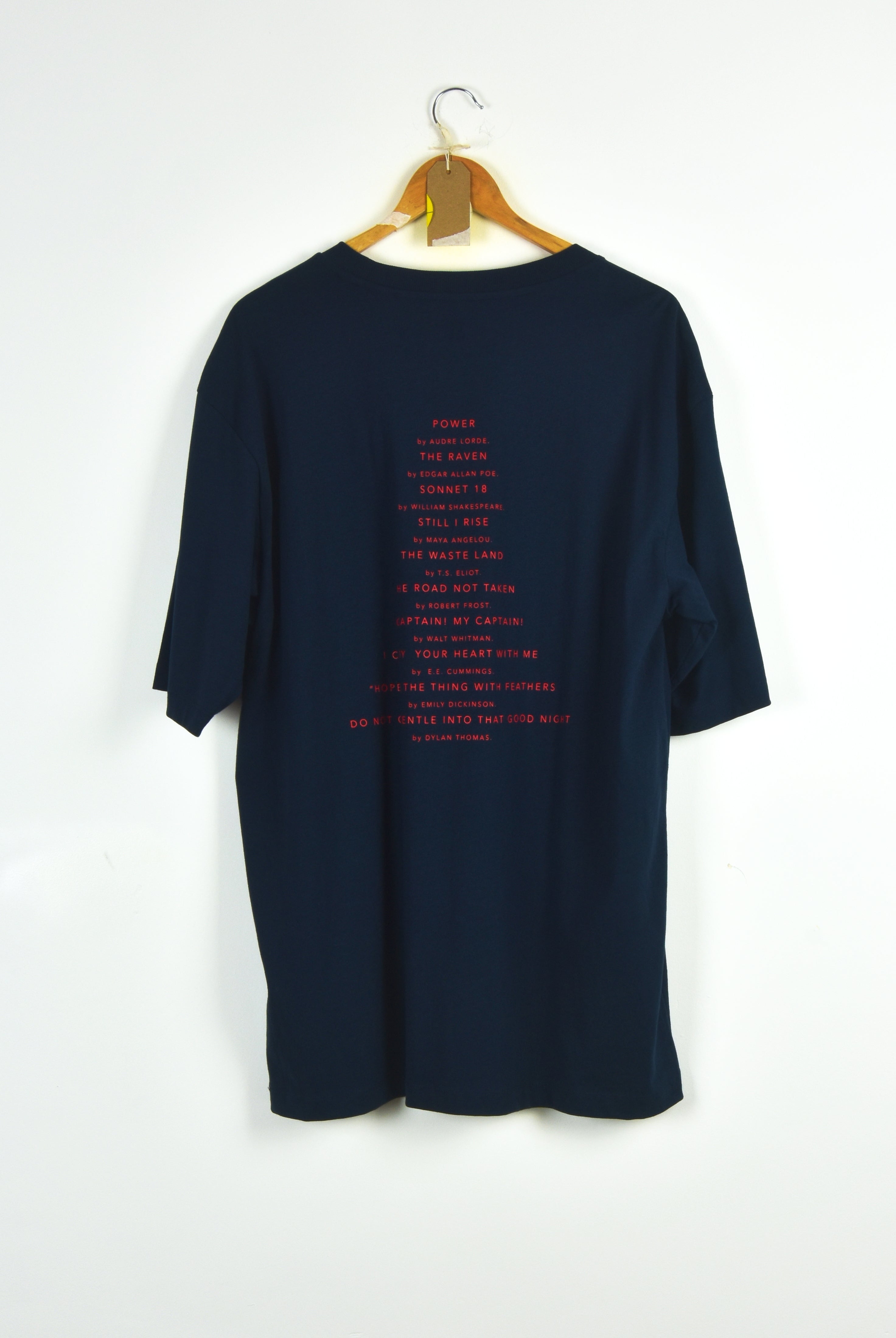 M poetic collective - poem tee - navy blue medium last one navy blue t-shirt