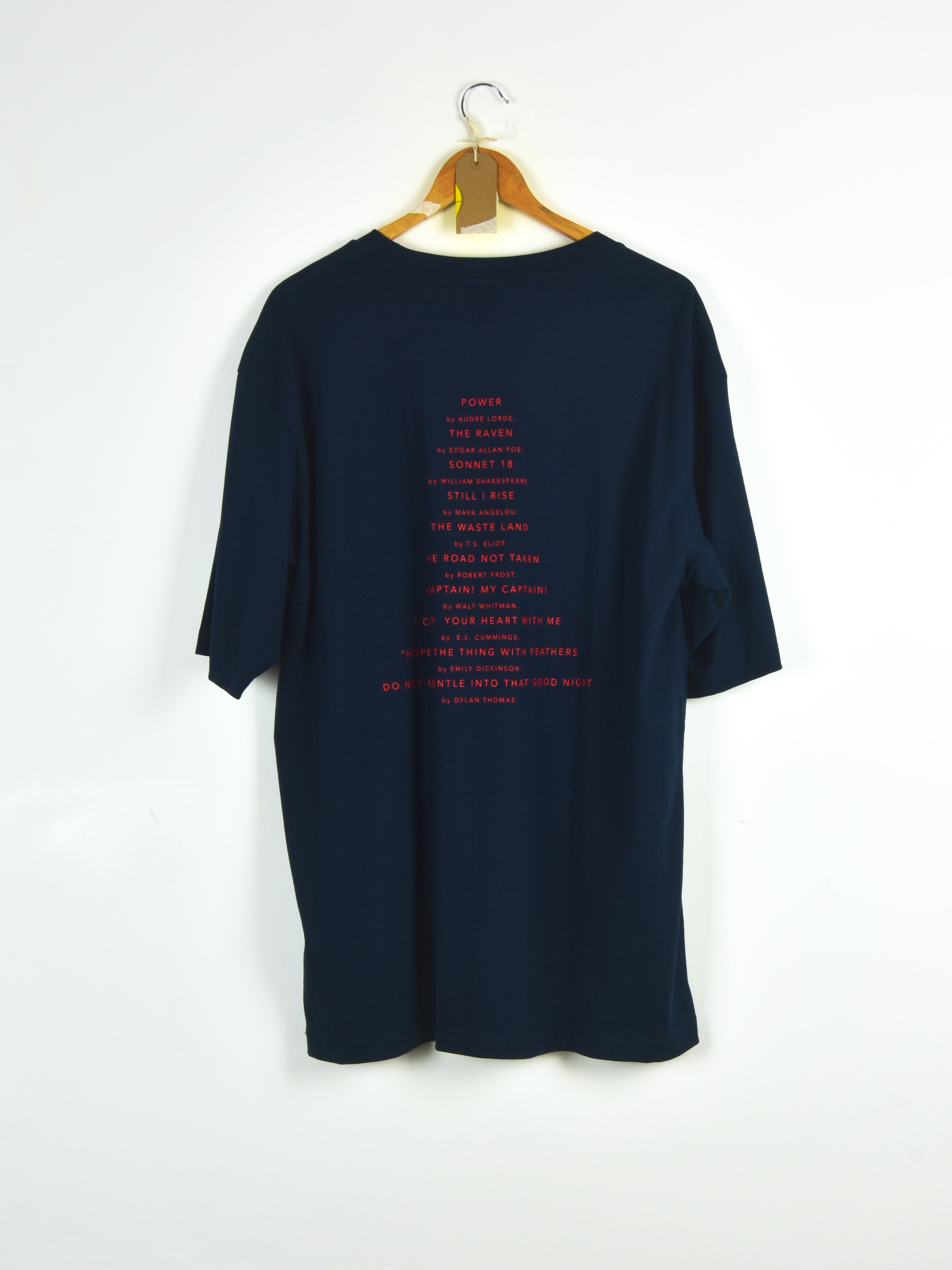 M poetic collective - poem tee - navy blue medium last one navy blue t-shirt