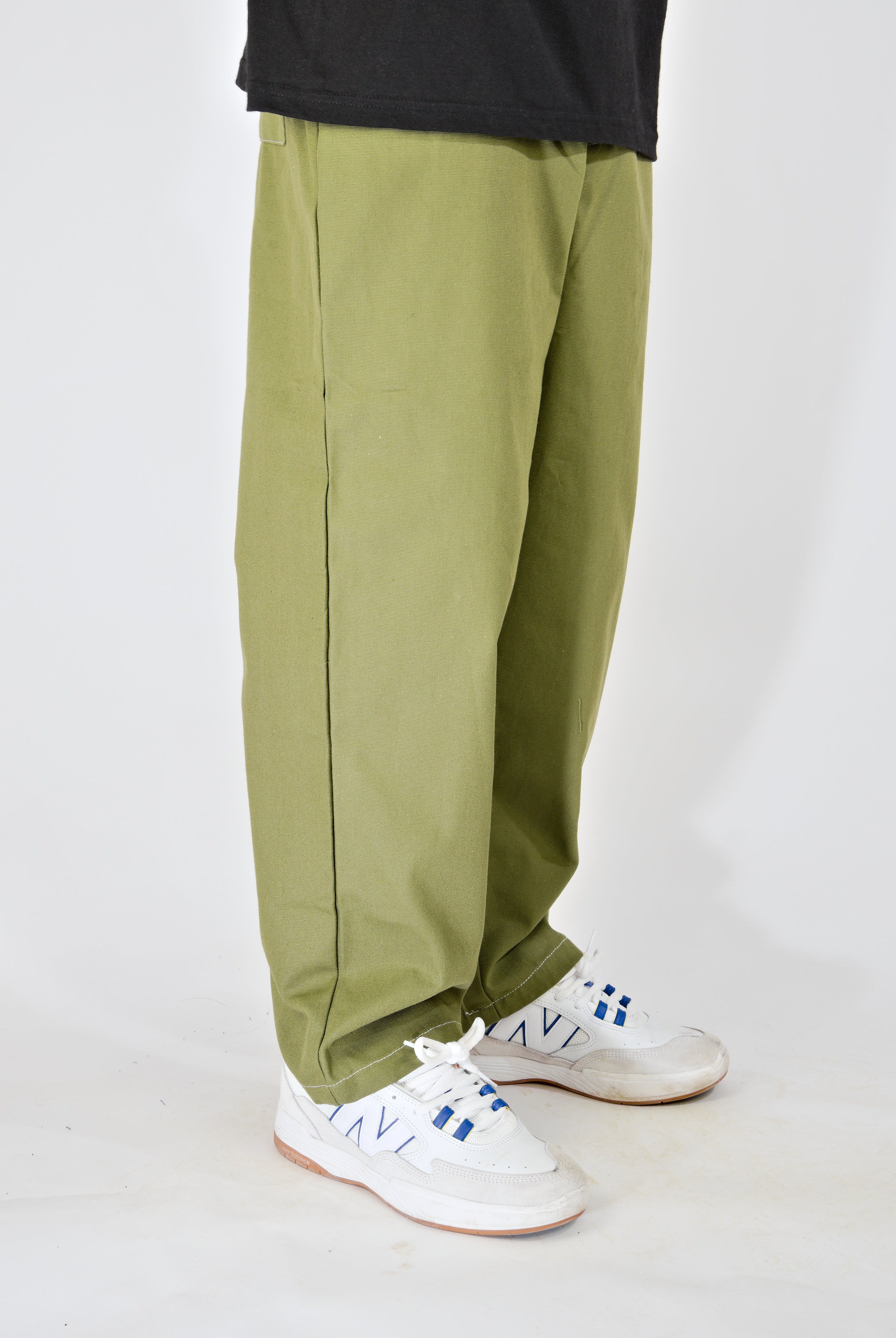 Poetic collective sculptor pants olive canvas olive green wide leg