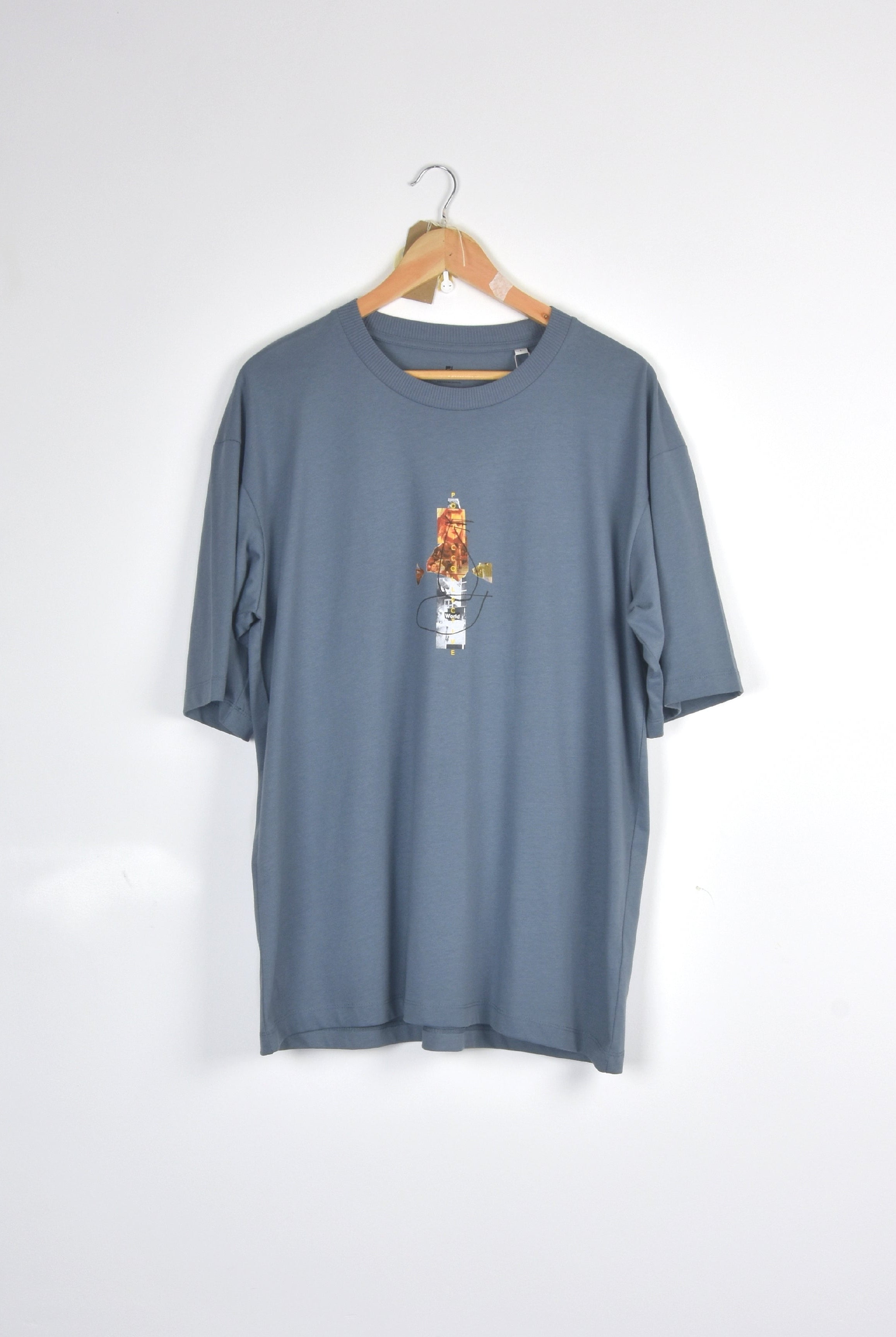 Poetic collective - world tee - grey gray t-shirt cartoon