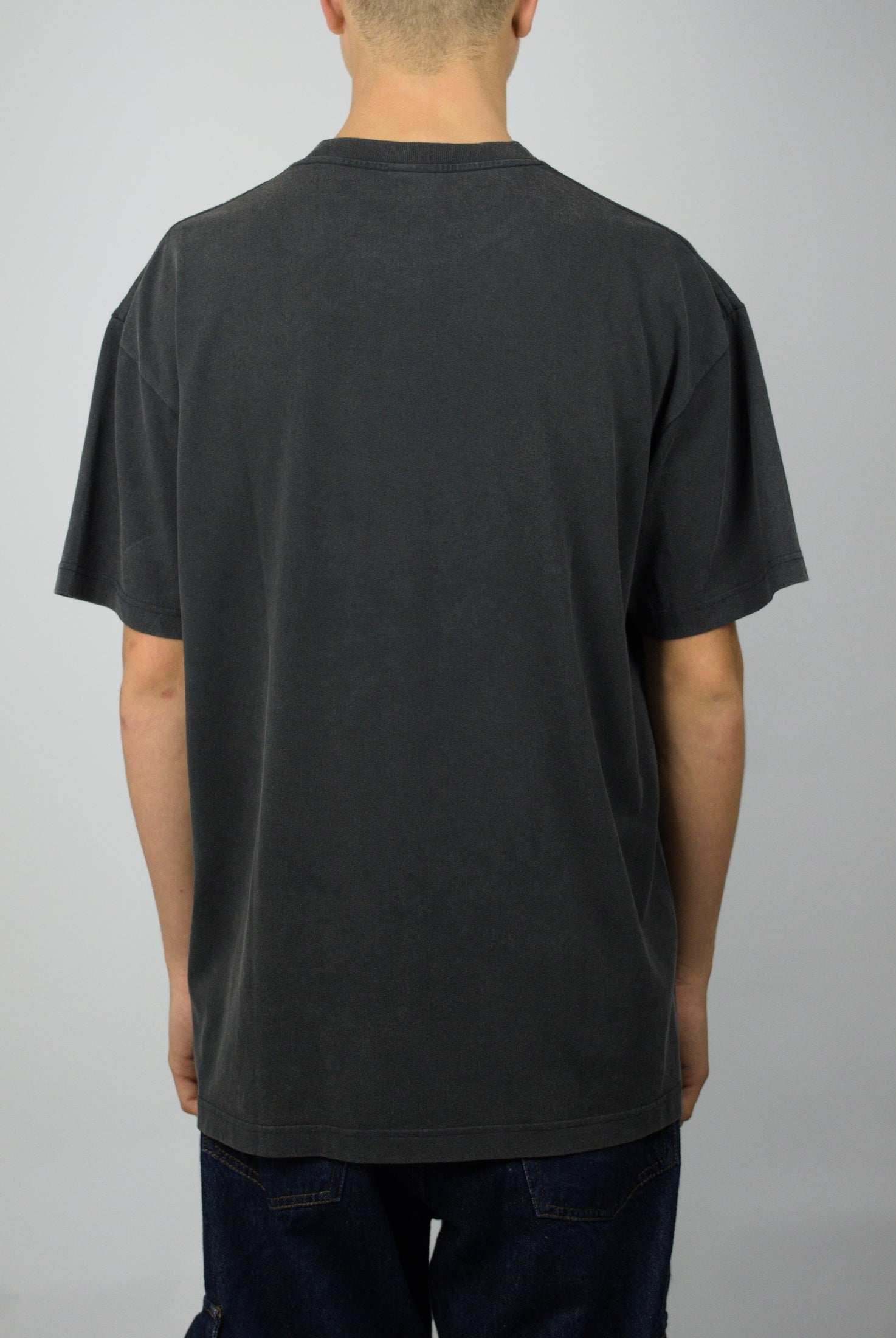 Polar skate co - take away tee shirt - heavyweight silver black cotton