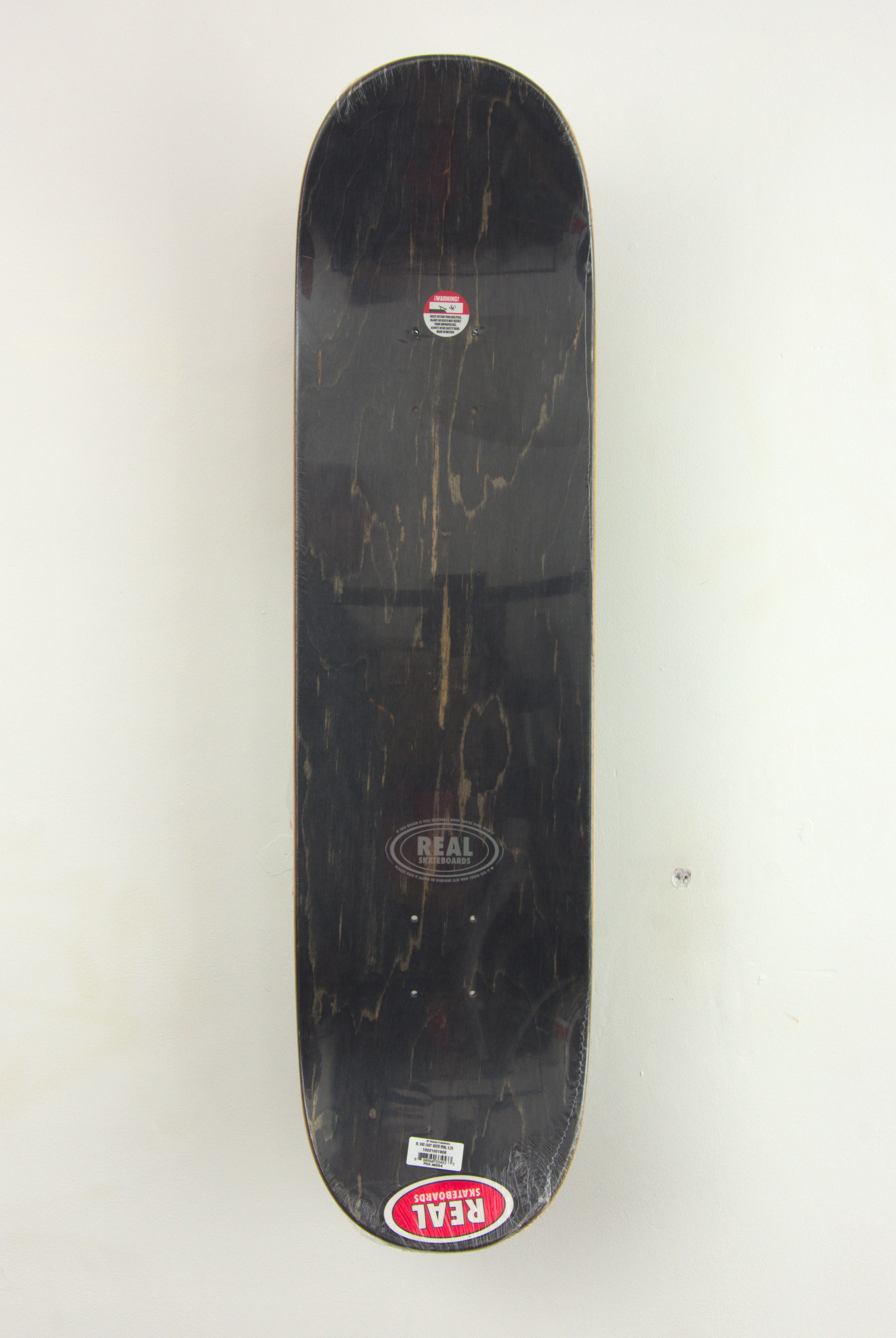 Real skateboards - team oval skateboard deck - 8.25 easy rider shape - metallic silver