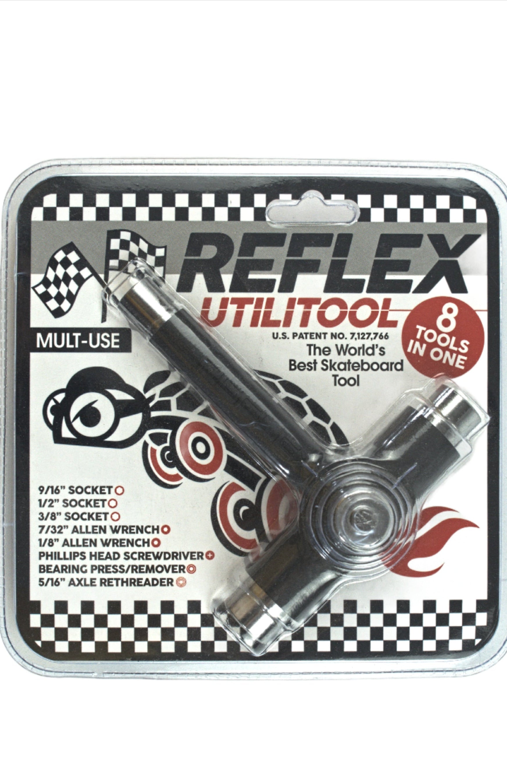 Reflex hardware utlitool skateboard tools black skateboard multi tool socket