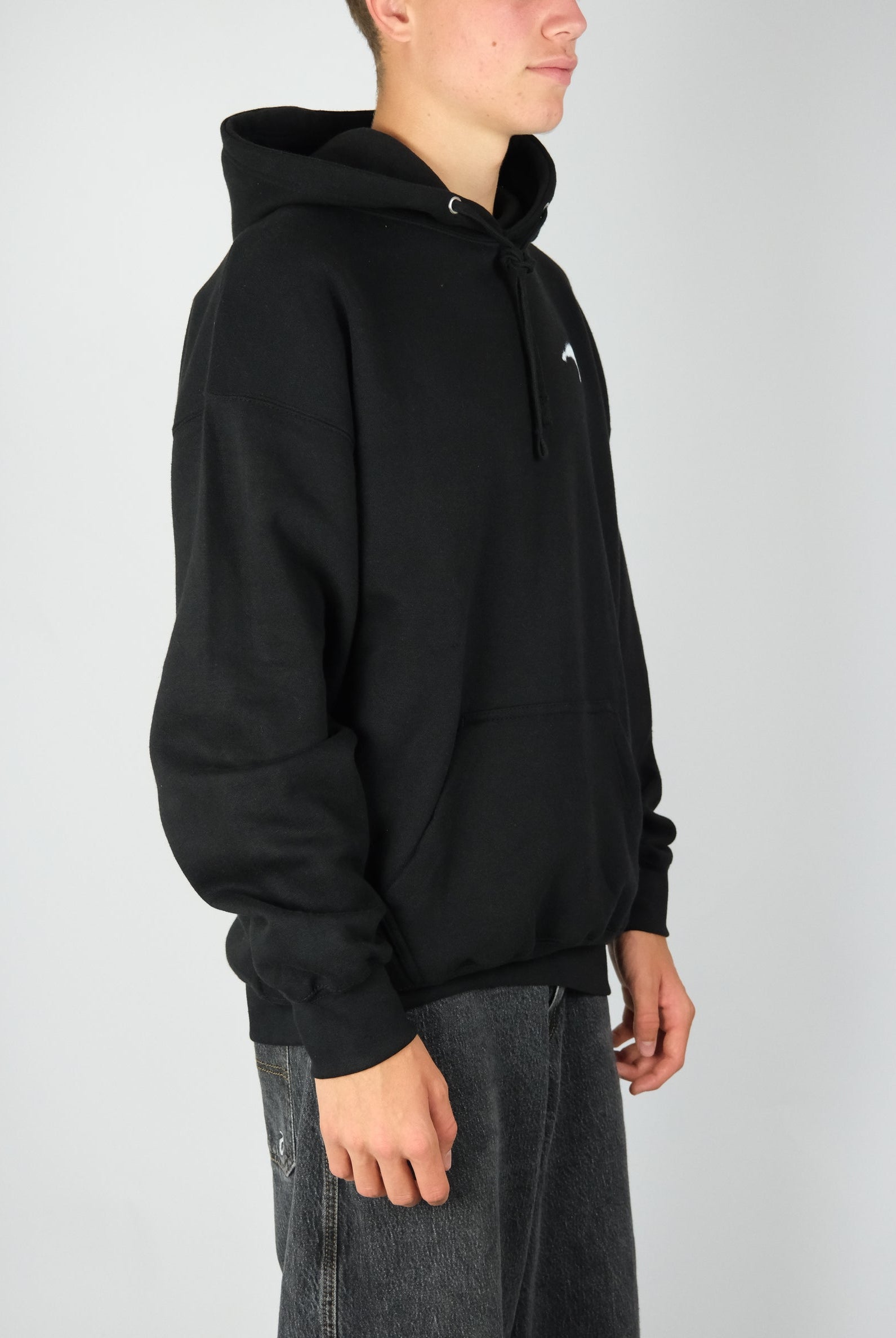 Snack -’alive overspray’ heavyweight 10 oz cotton hoodie - black