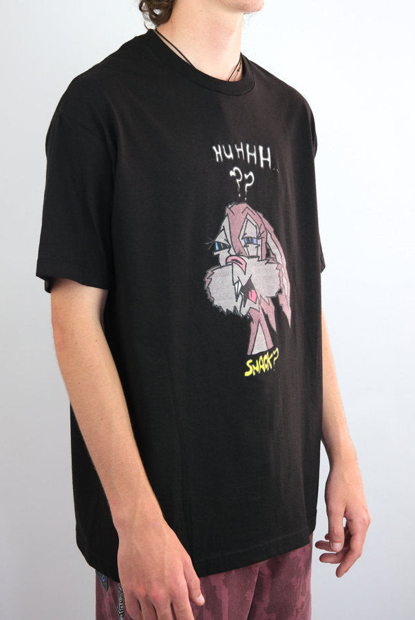 Snack - buns tee shirt - black - heavyweight cotton black t-shirt cartoon