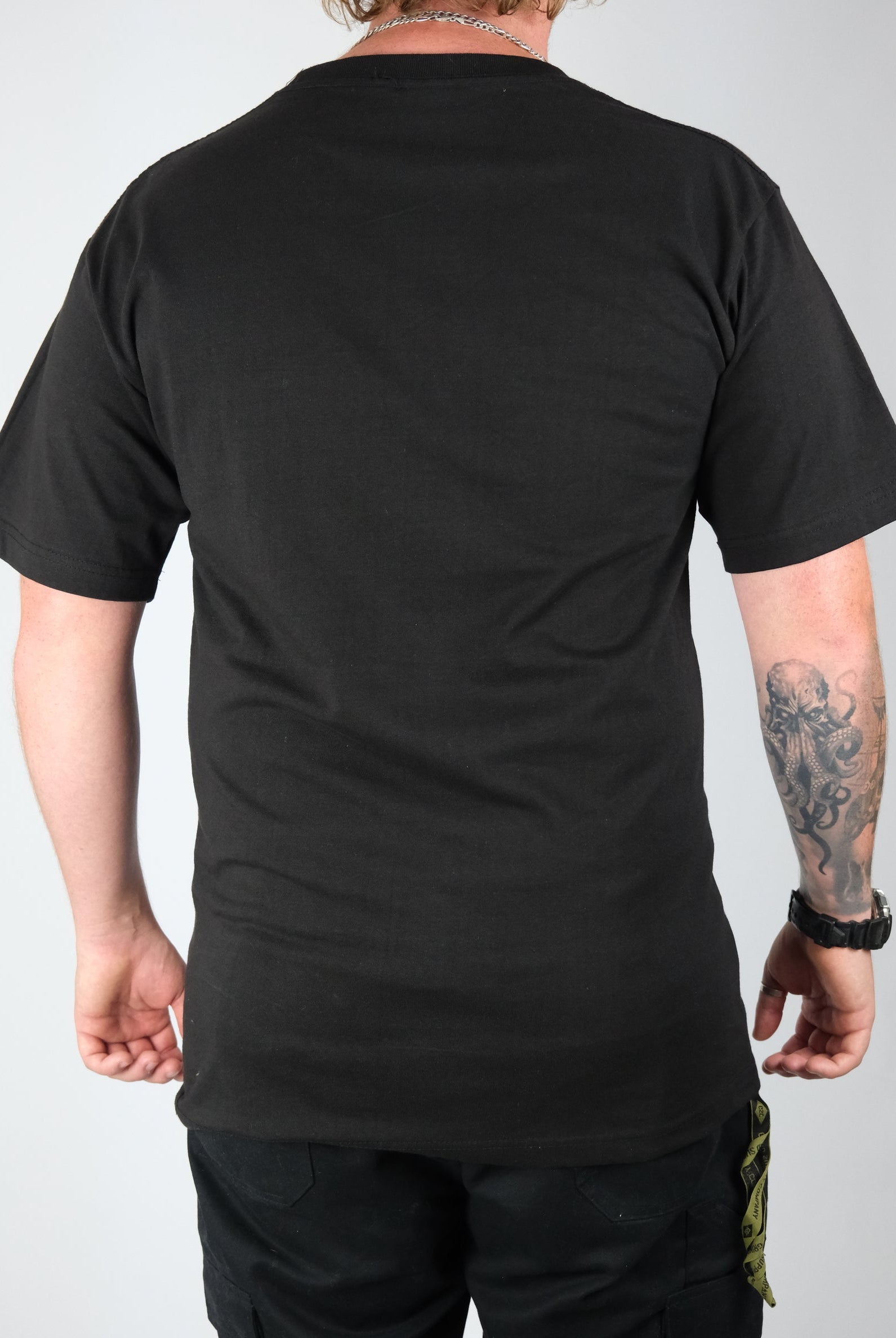 Snack - ’chrome face’ ultra heavy weight t-shirt - black / blue