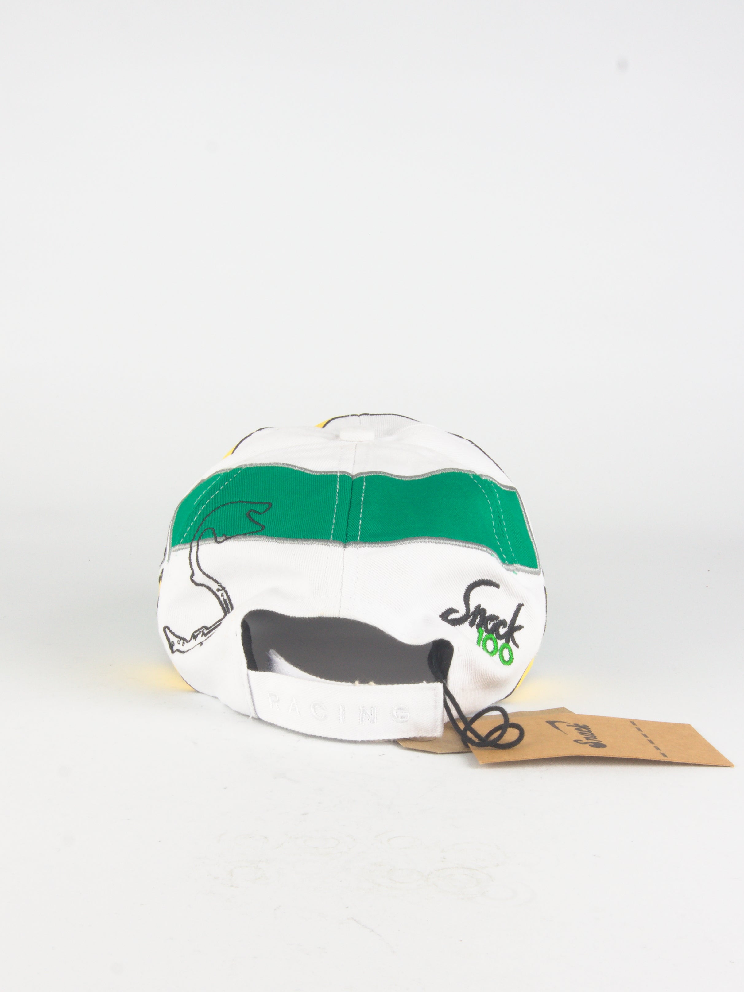 Snack - curcuit strap back dad cap - white