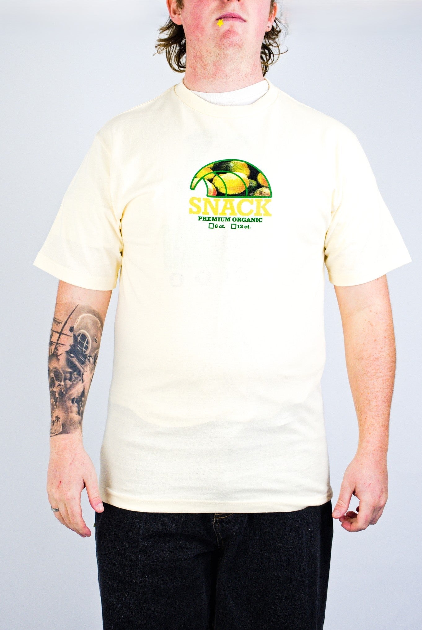 Snack - mango t shirt - cream