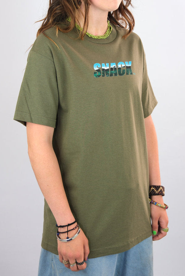 Snack - terrain tee shirt - forest green olive green t-shirt