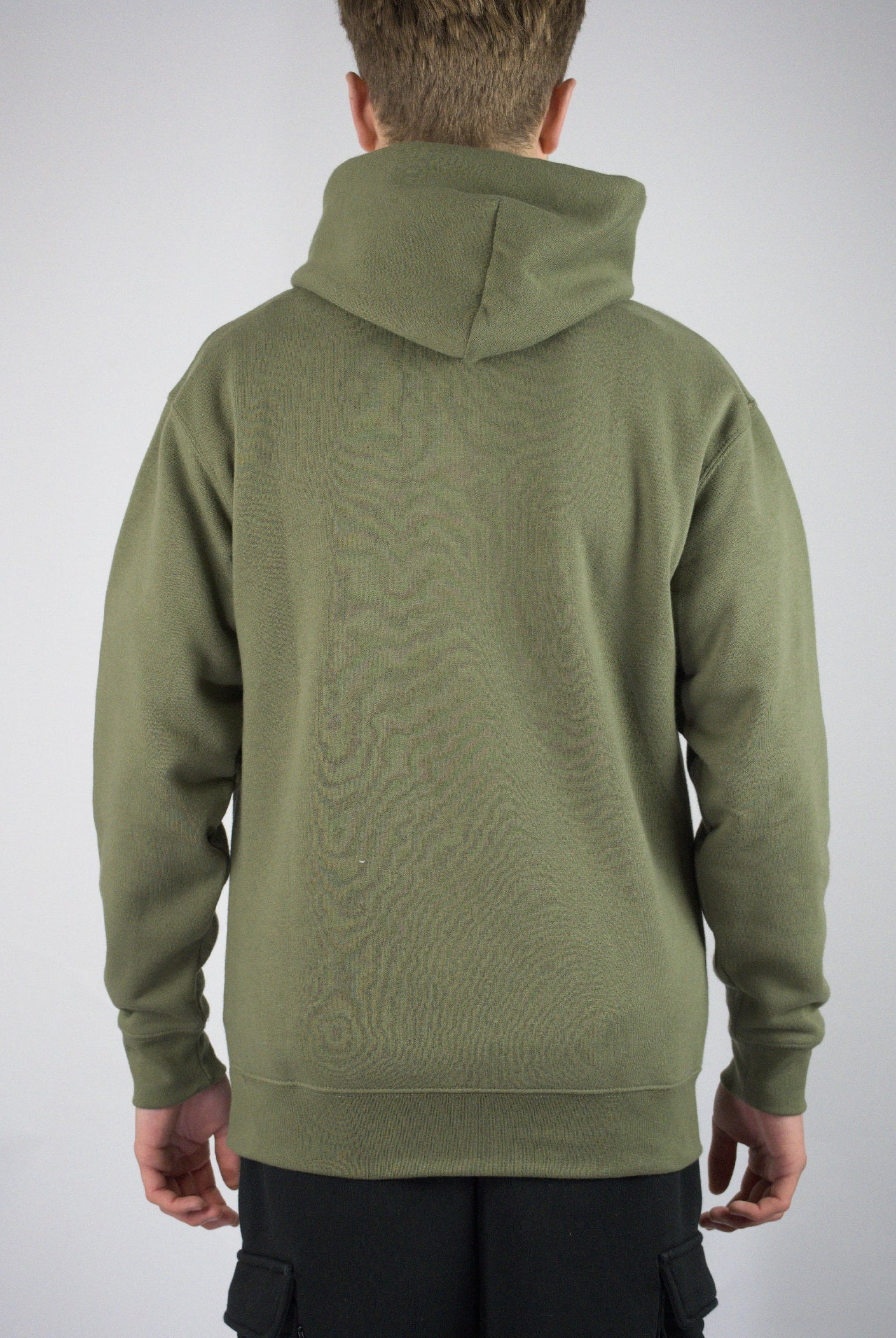 L sour solution army pull over hoodie olive green - heavyweigt - last one size only
