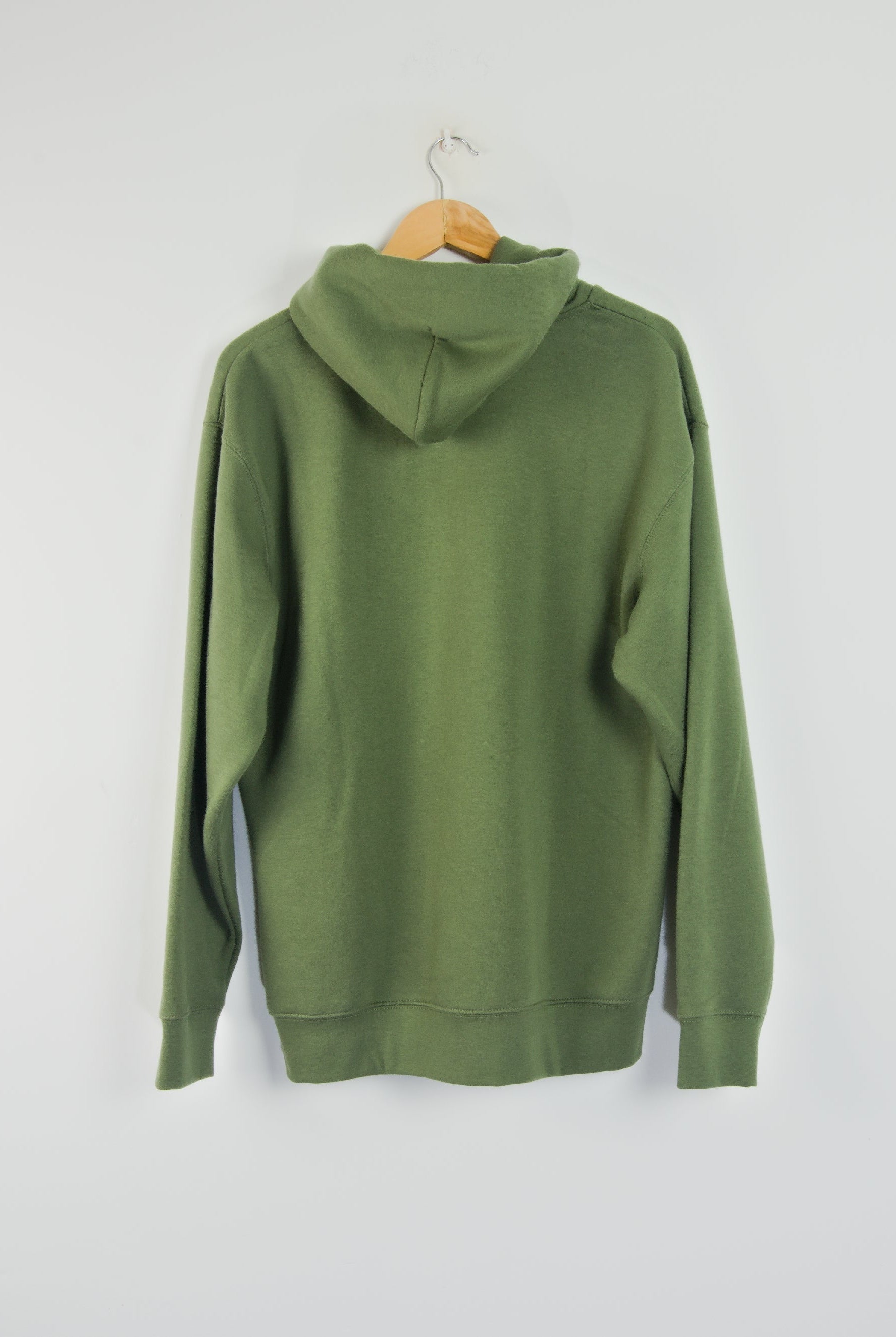 L sour solution army pull over hoodie olive green - heavyweigt - last one size only