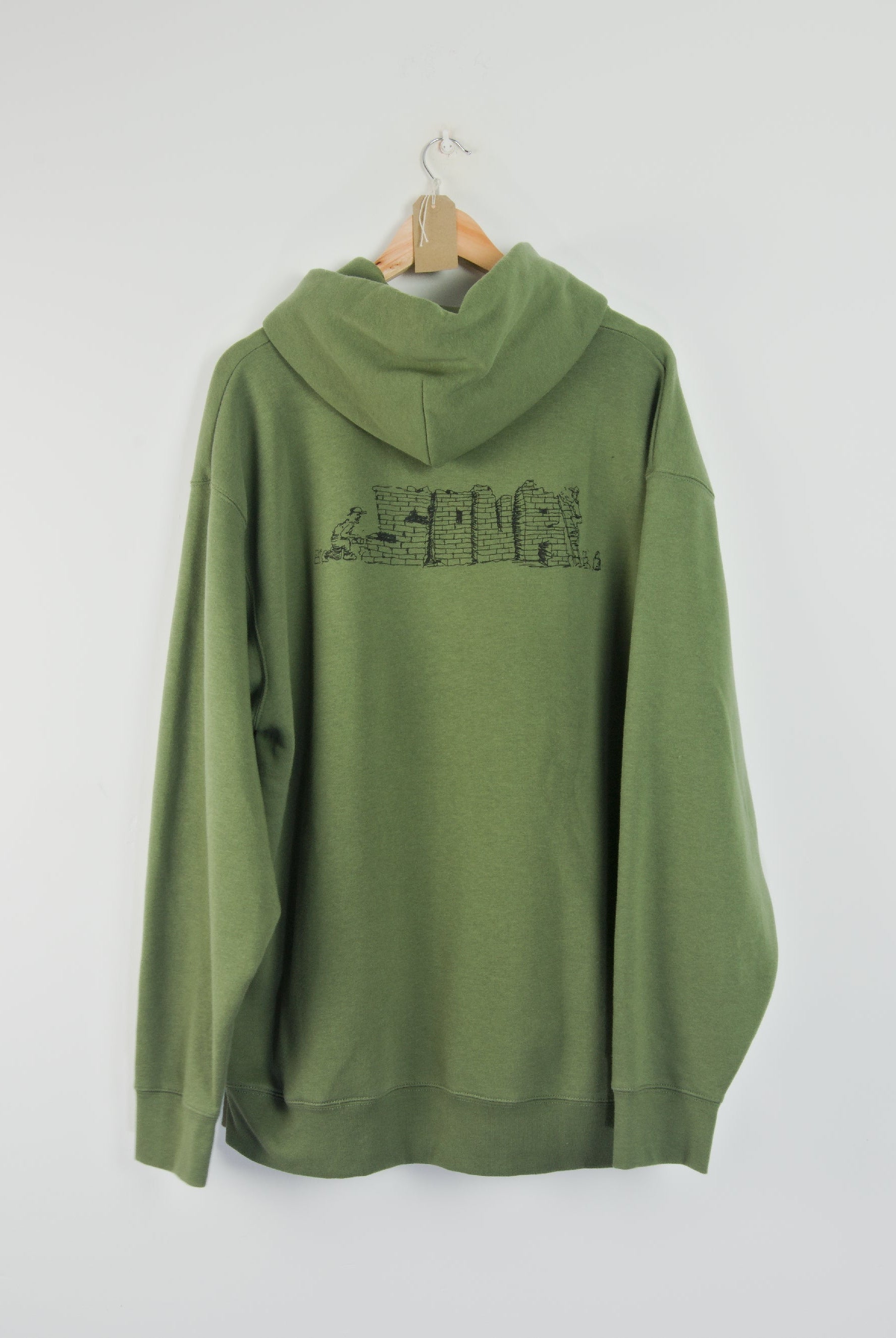 Sour solution worker hoodie - heavyweight pullover with embroidery & back print