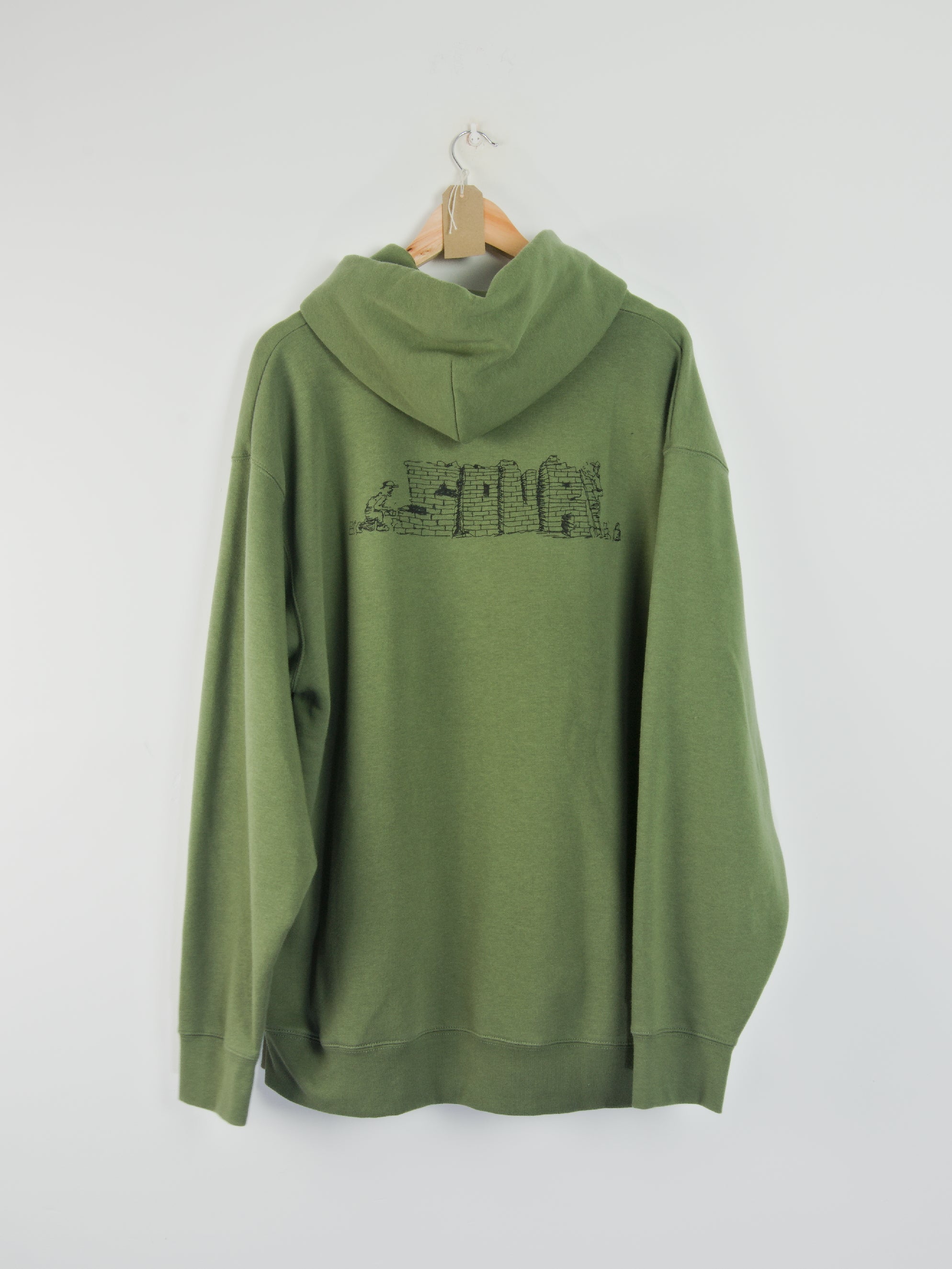 Sour solution worker hoodie - heavyweight pullover with embroidery & back print