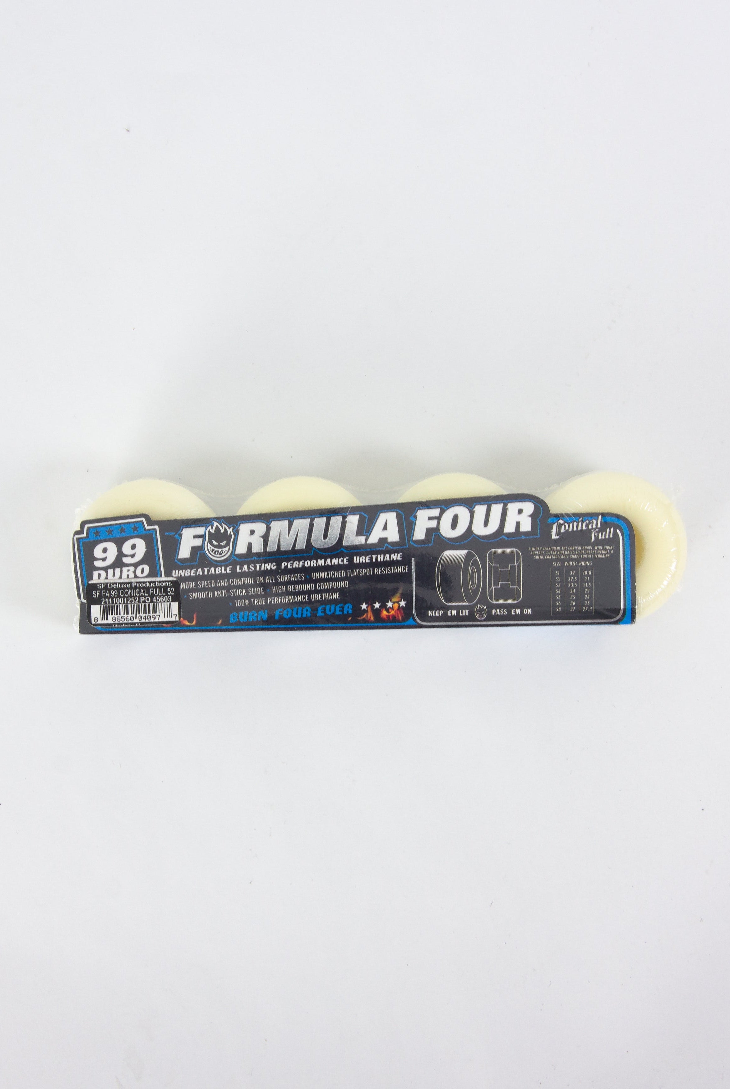 Spitfire wheels - formula four conical full 52mm skateboard - 99a