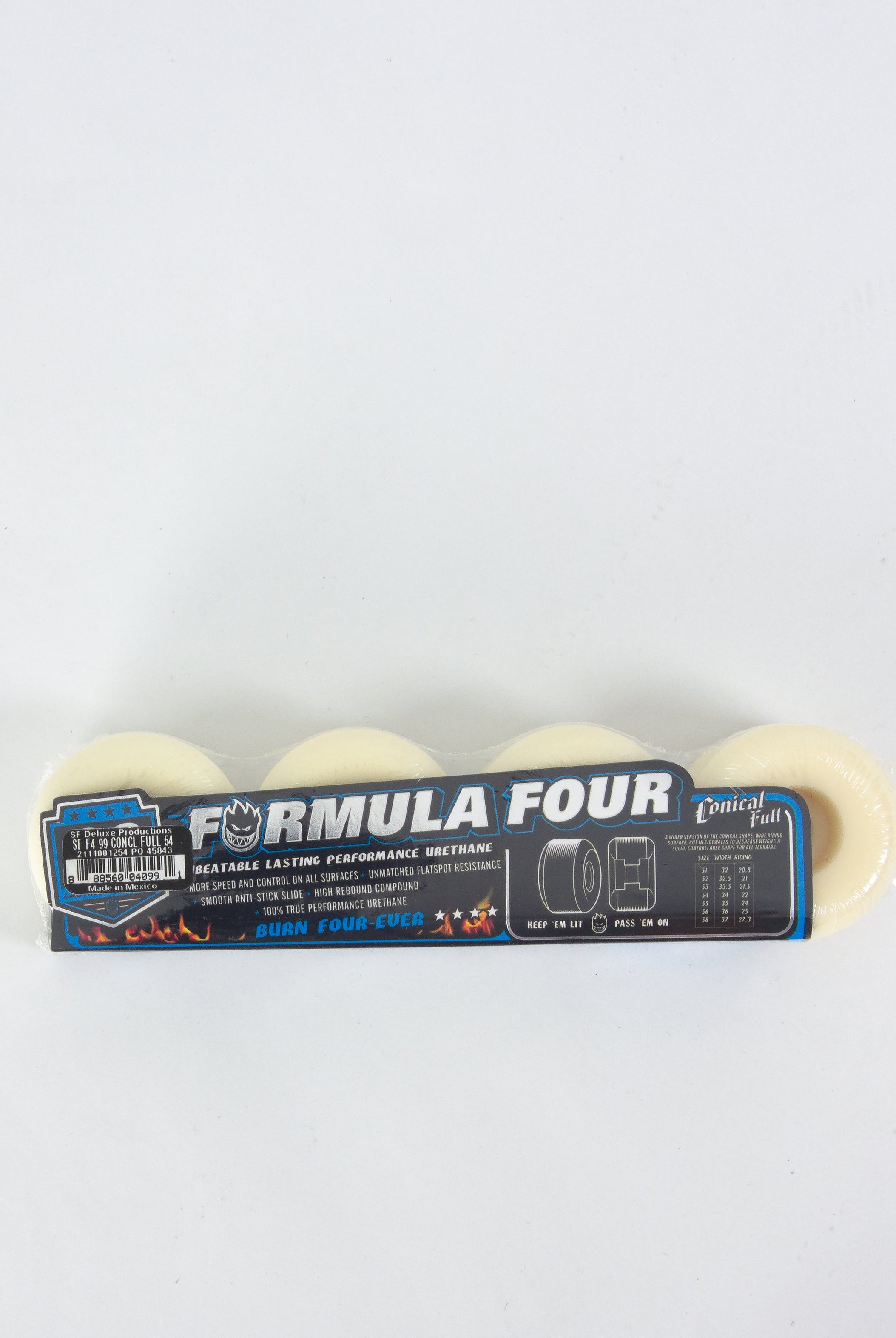 Spitfire wheels - formula four conical full 54mm skateboard - 99a